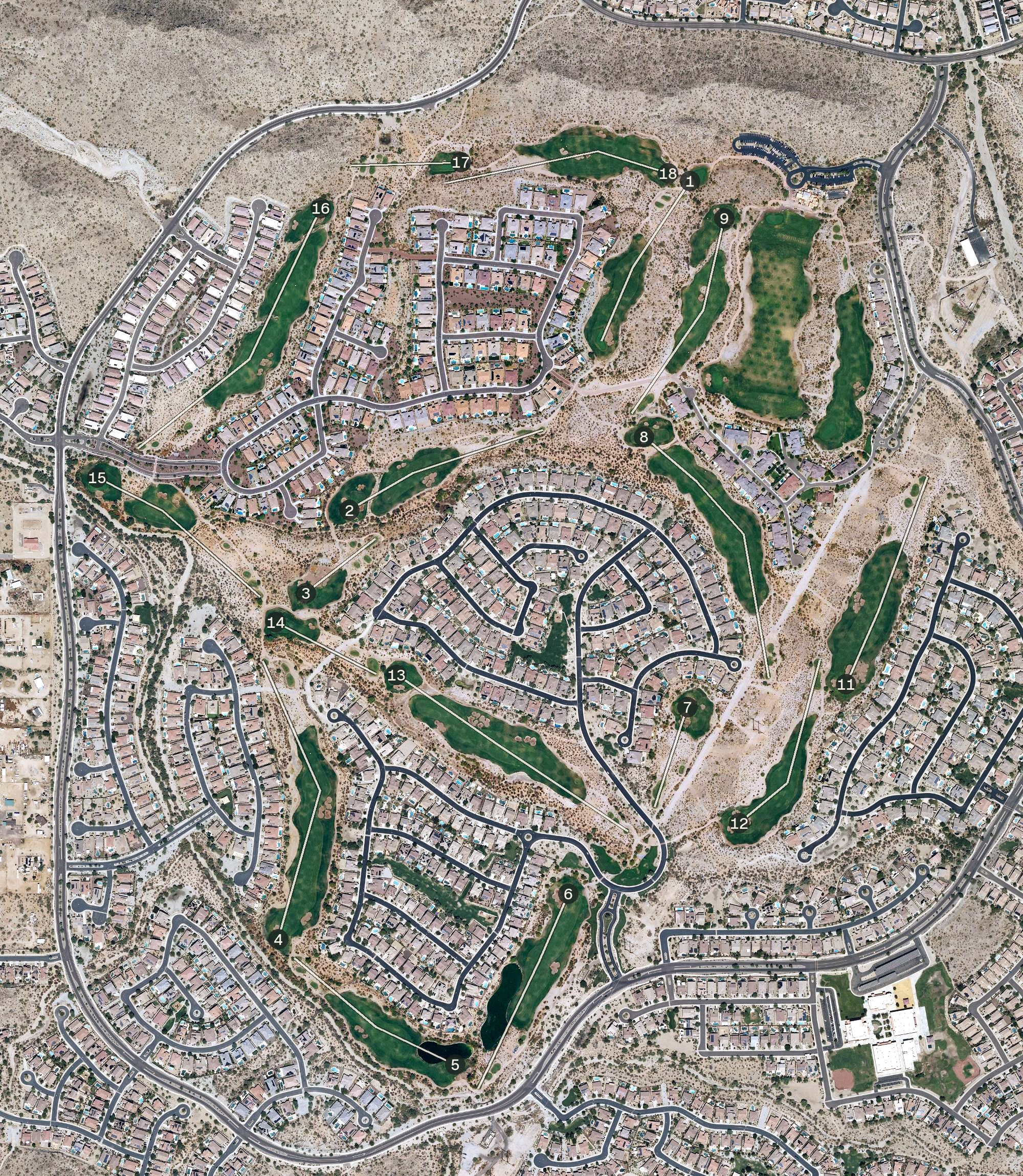 Aerial view of Golf Club of Estrella, AZ