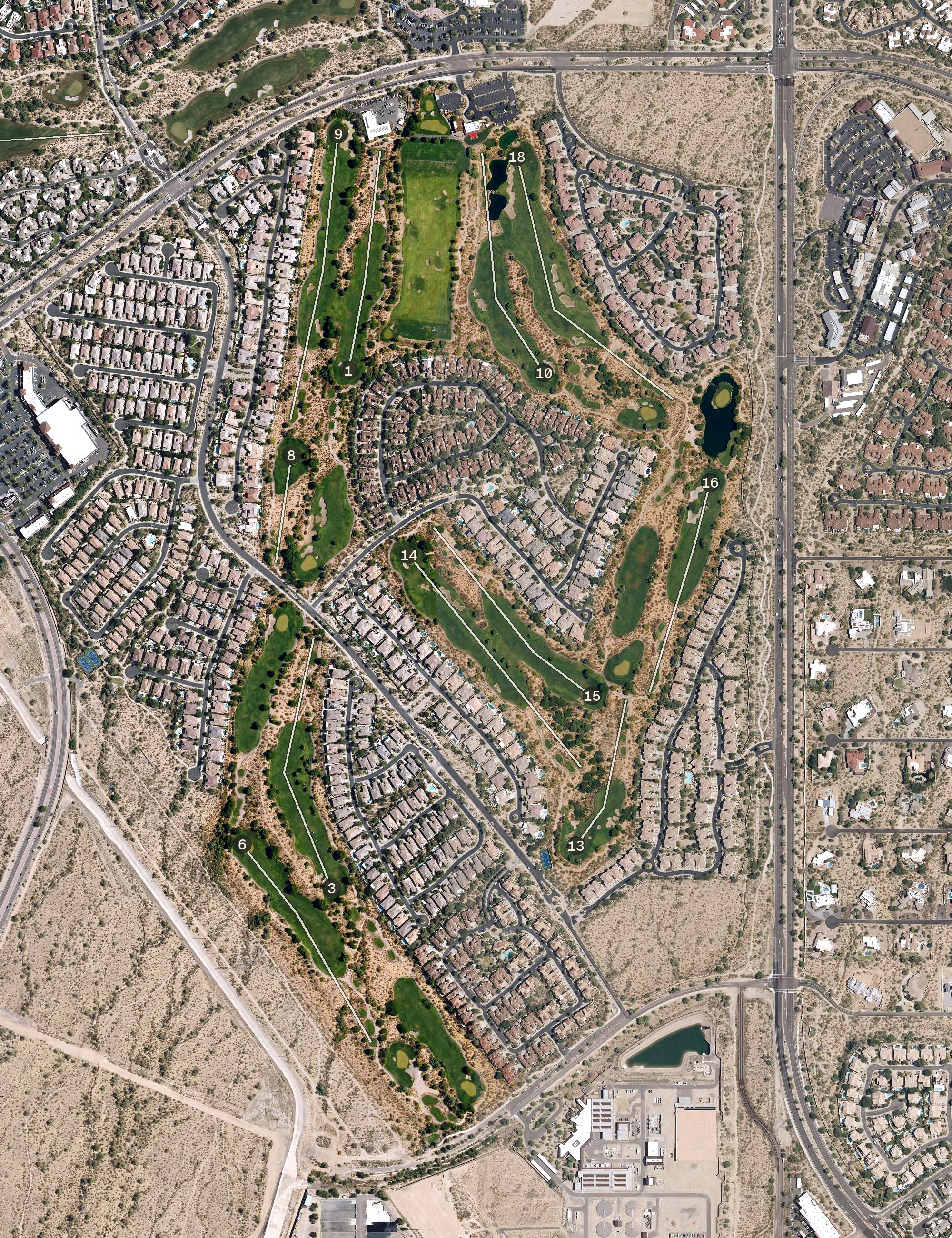 Aerial view of Grayhawk Golf Club - Talon Course, AZ