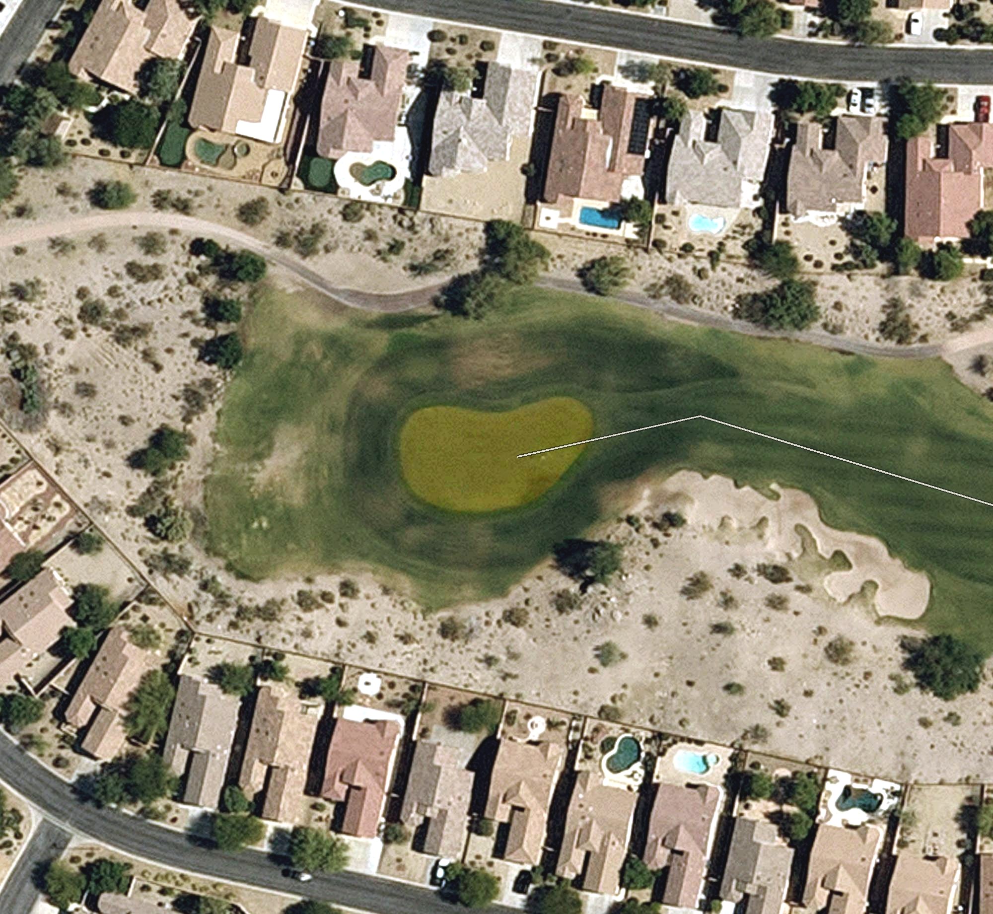 Aerial view of green #4, AZ