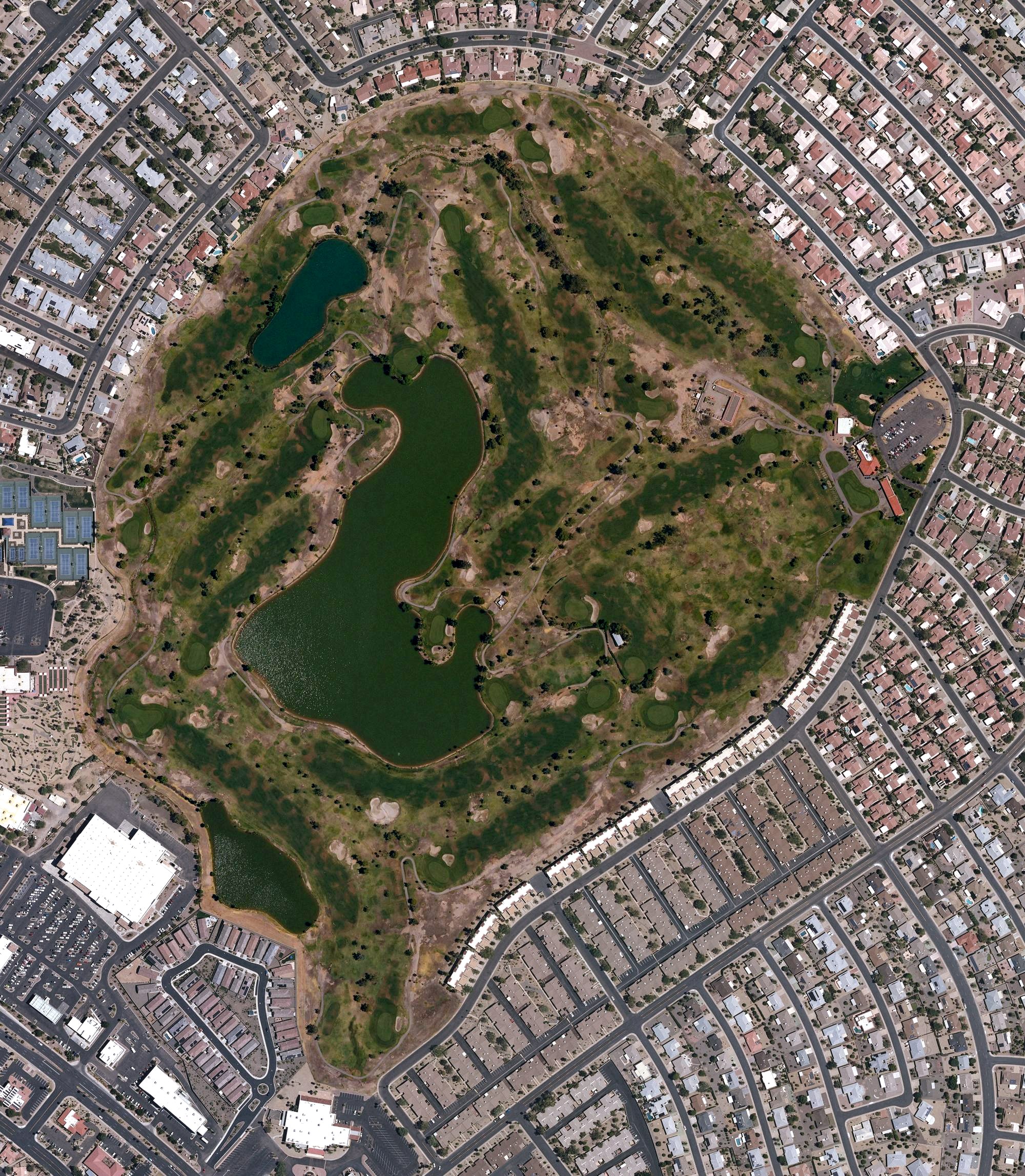 Aerial view of Hillcrest Golf Club, AZ