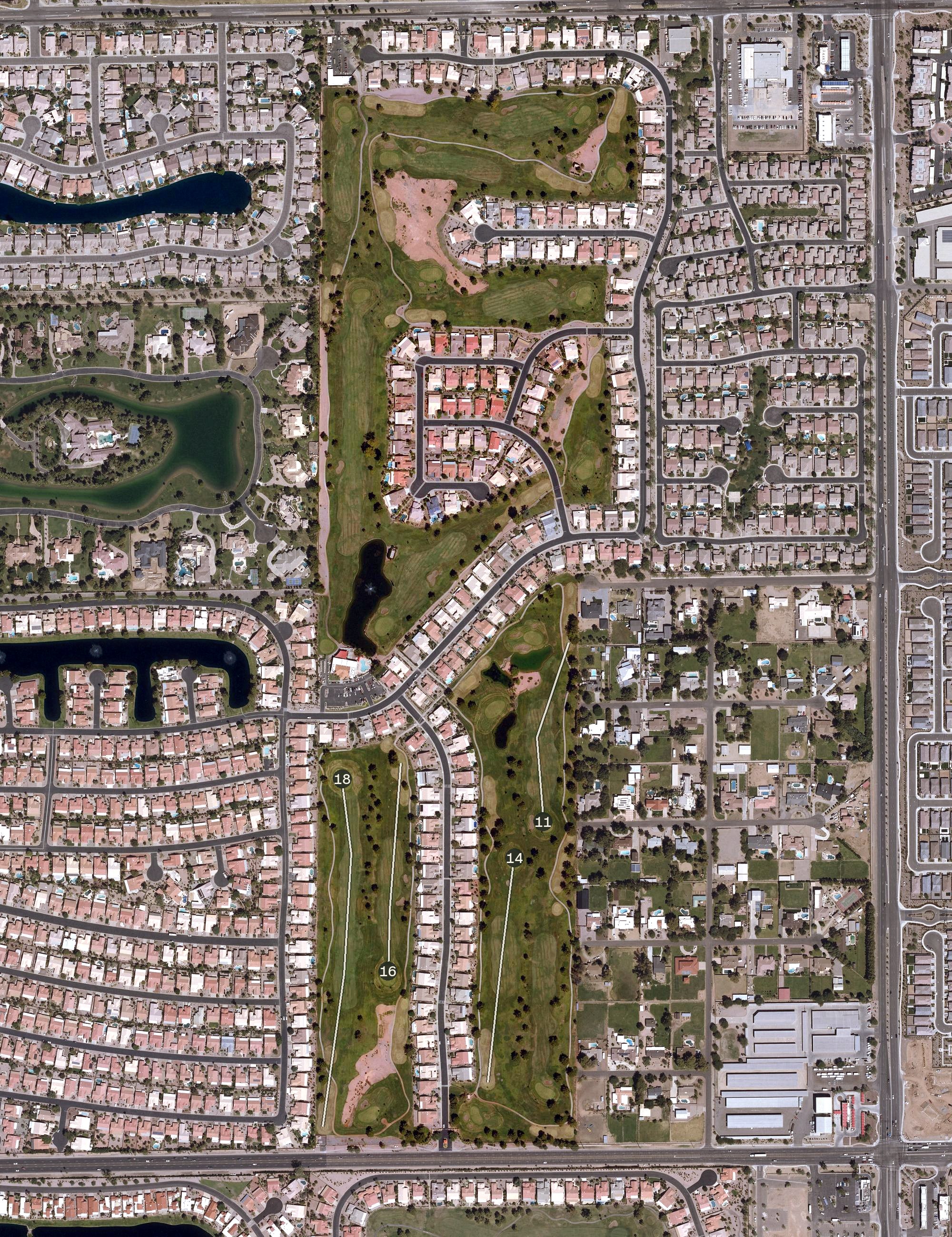 Aerial view of Ironwood Golf Club, AZ