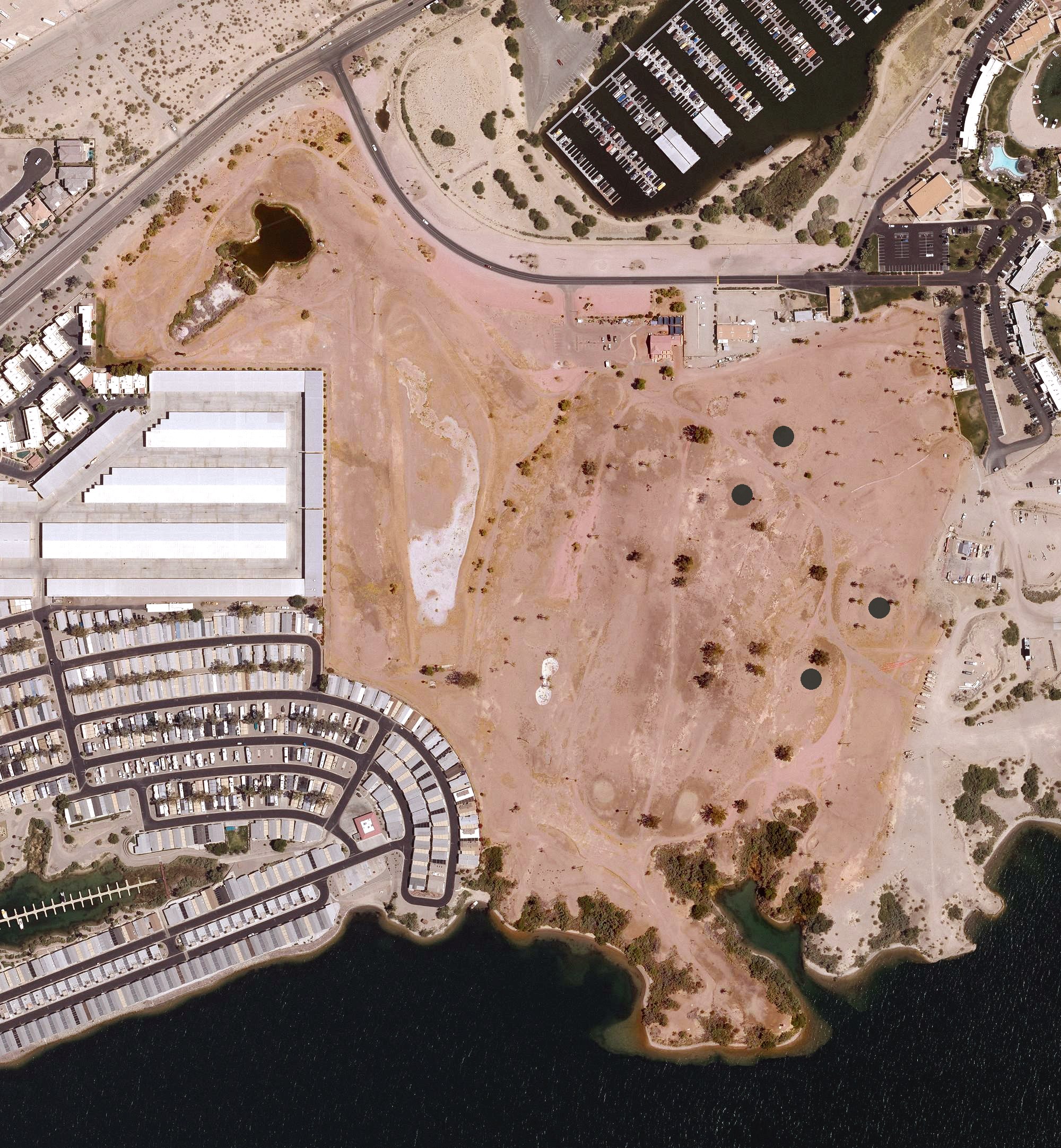 Aerial view of Island Golf Course at the Nautical, AZ
