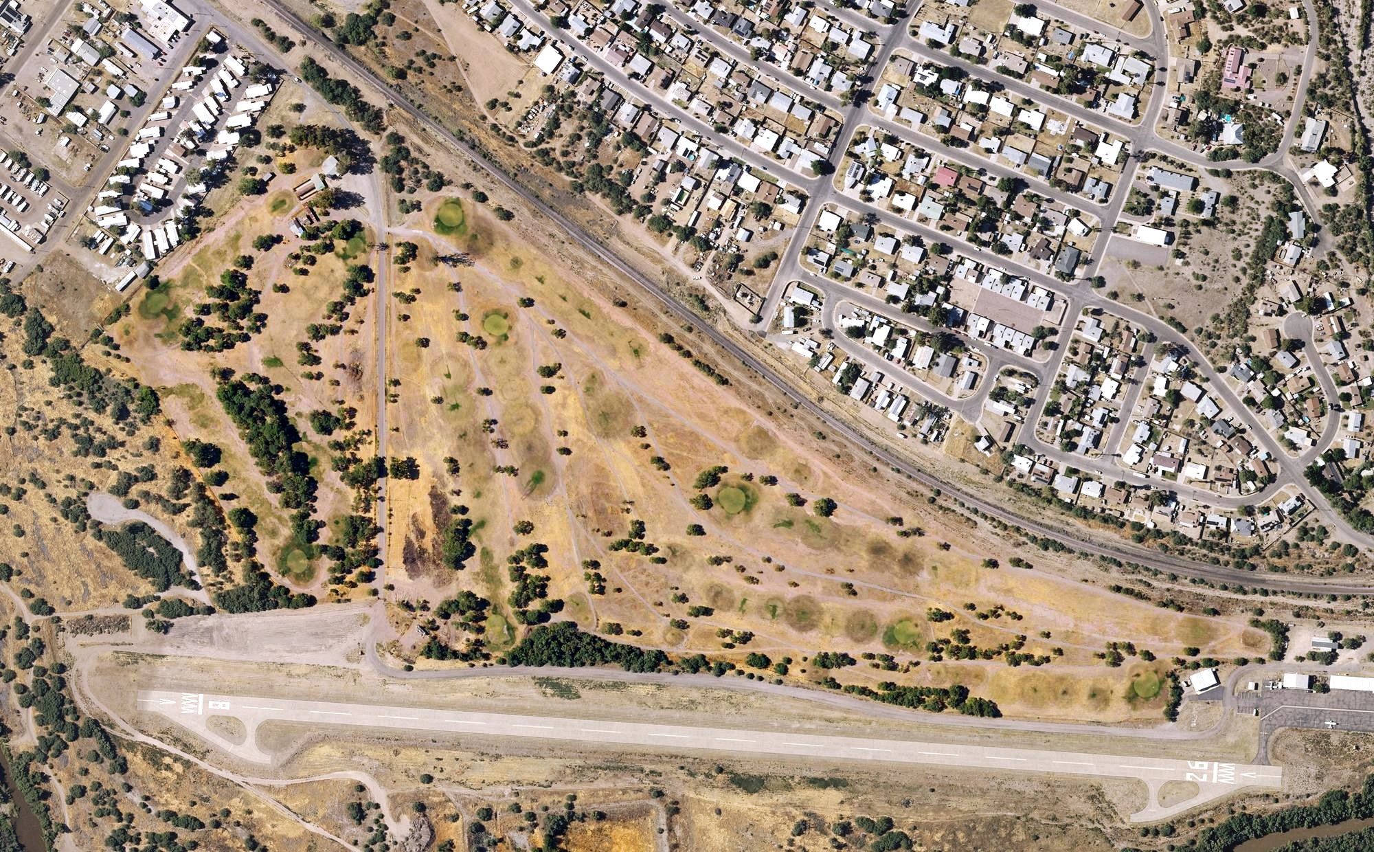 Aerial view of Kearny Golf Club, AZ