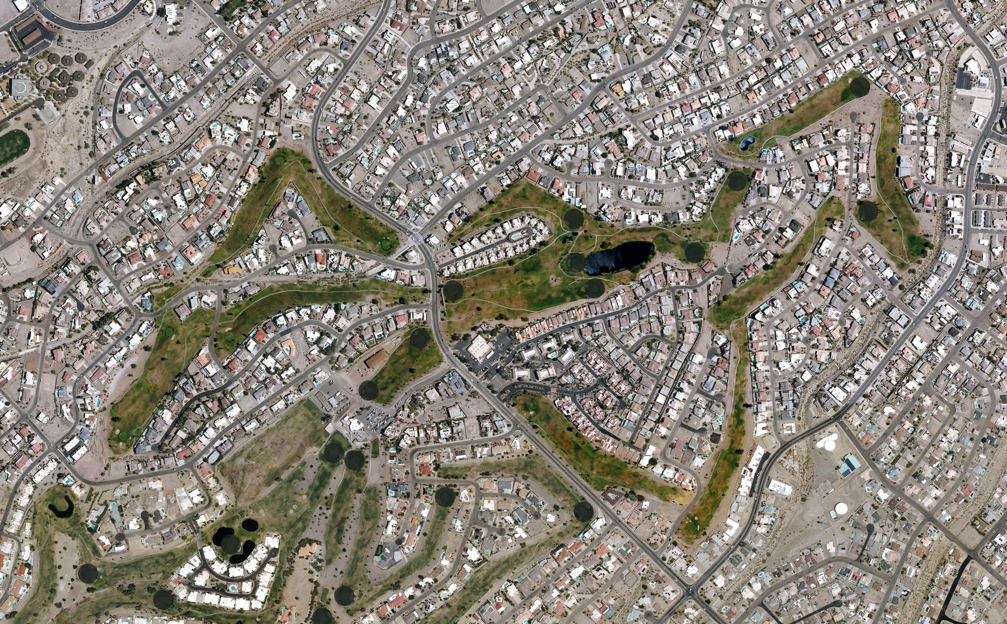 Aerial view of Lake Havasu Golf Course, AZ