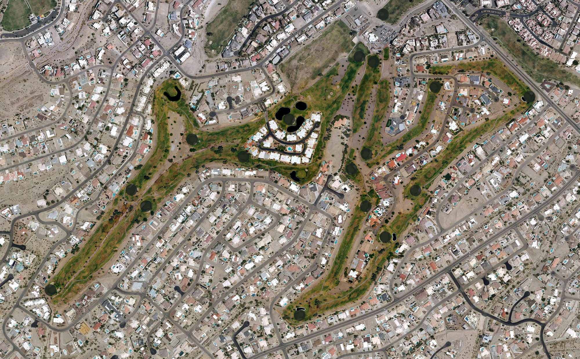 Aerial view of Lake Havasu Golf Course, AZ