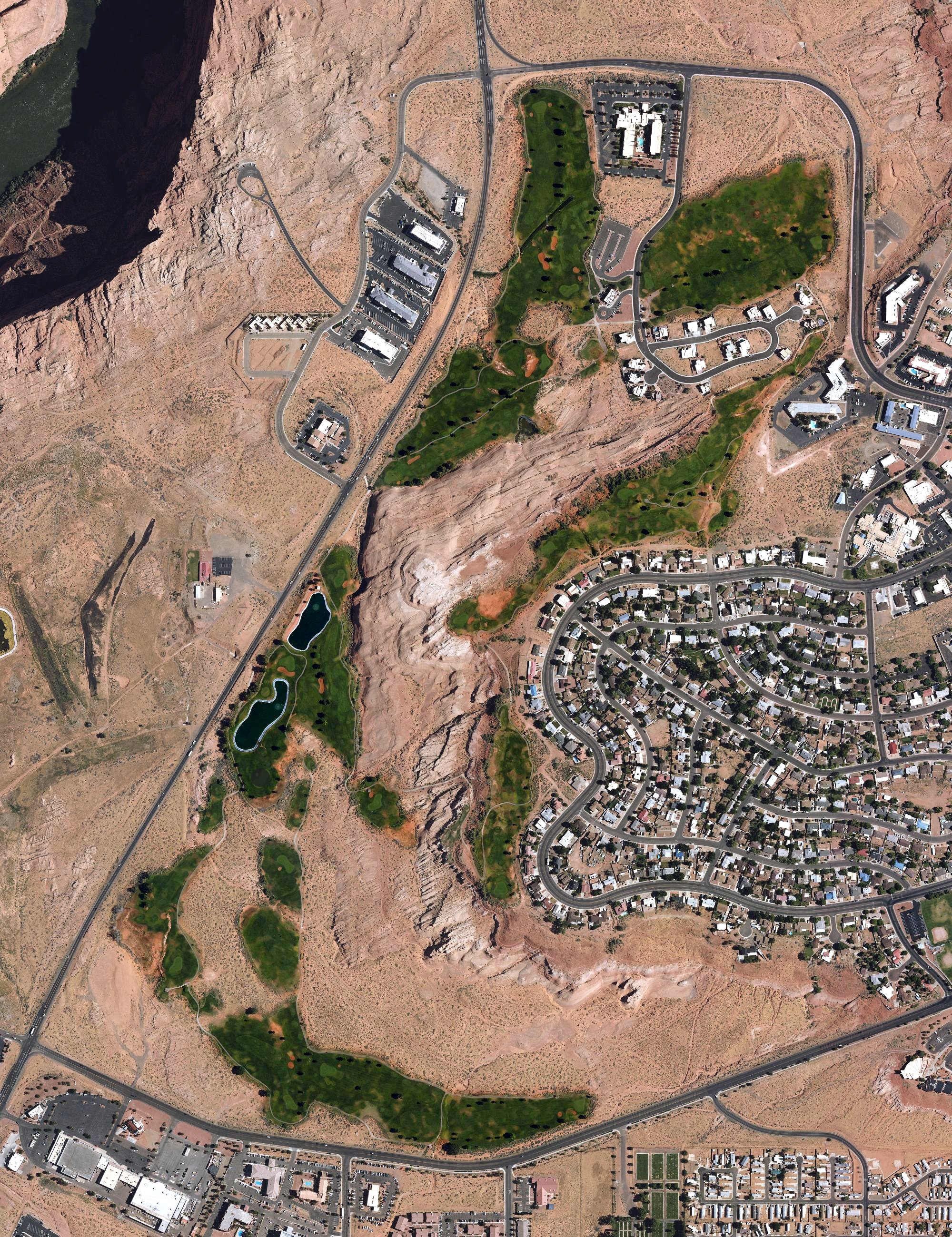 Aerial view of Lake Powell National Golf Course, AZ