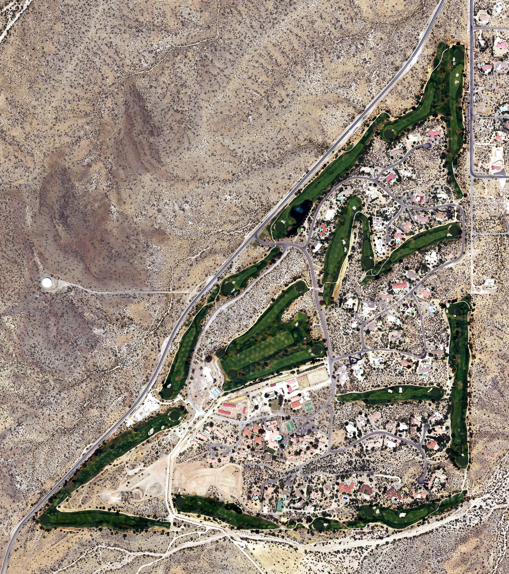 Aerial view of Los Caballeros Golf Club, AZ