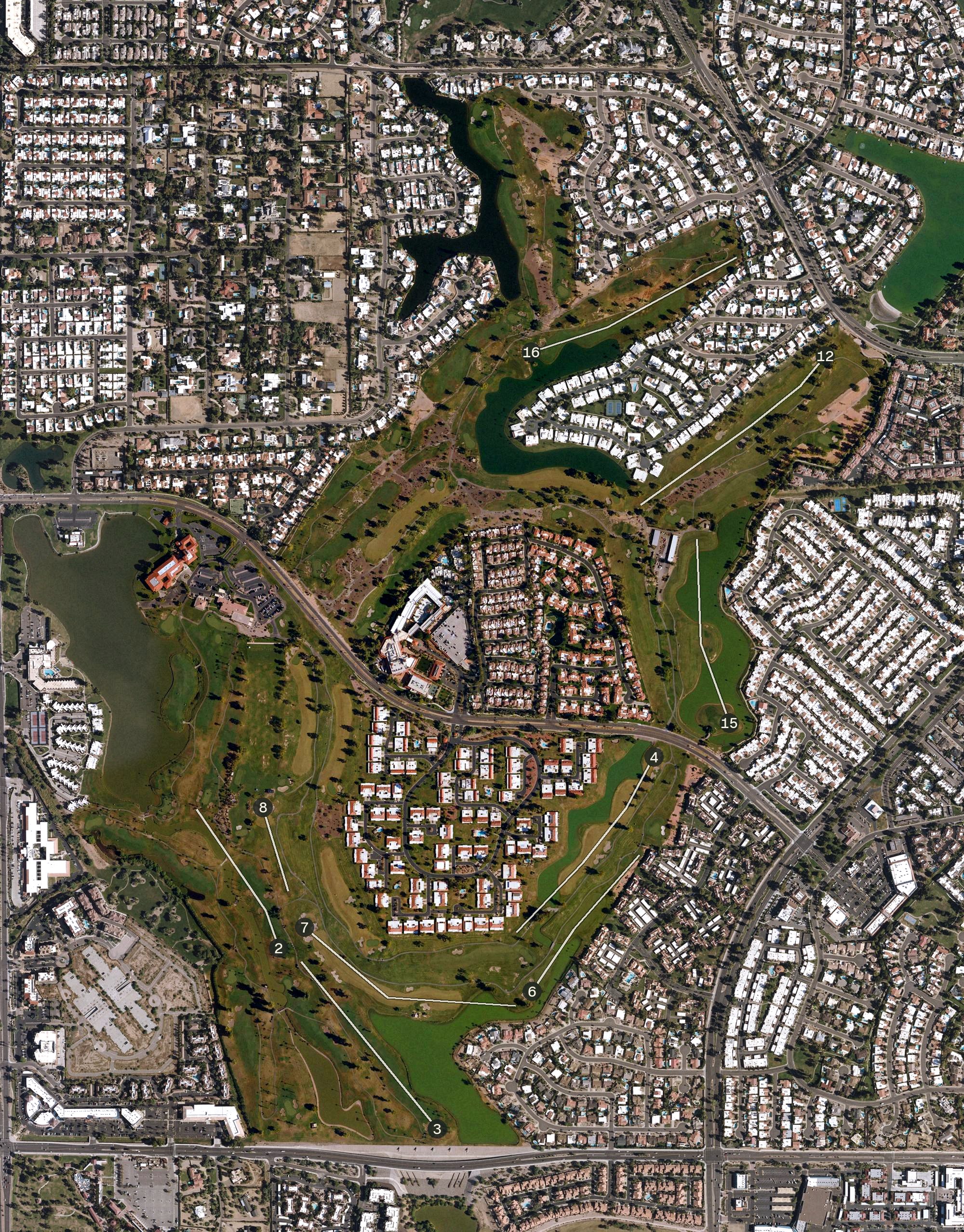 Aerial view of McCormick Ranch Golf Club, AZ