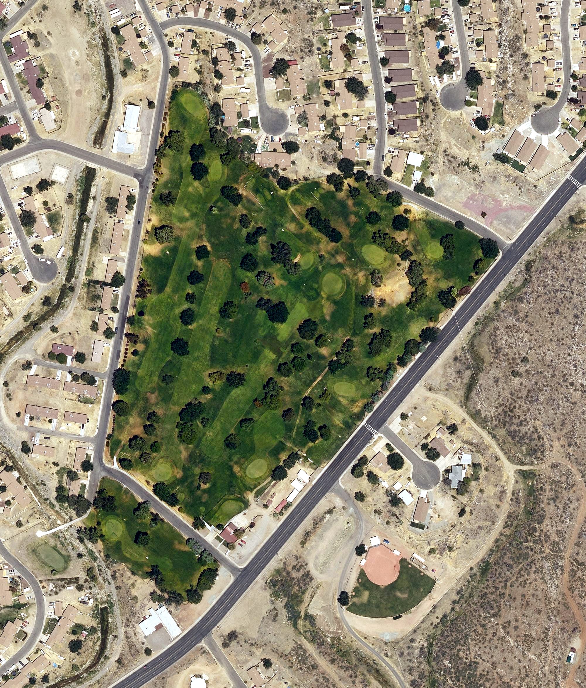 Aerial view of Mesa View Golf Course, AZ