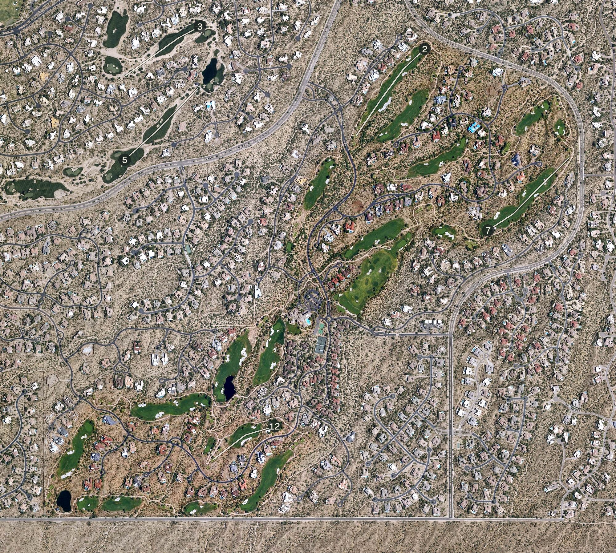 Aerial view of Mirabel Golf Club, AZ