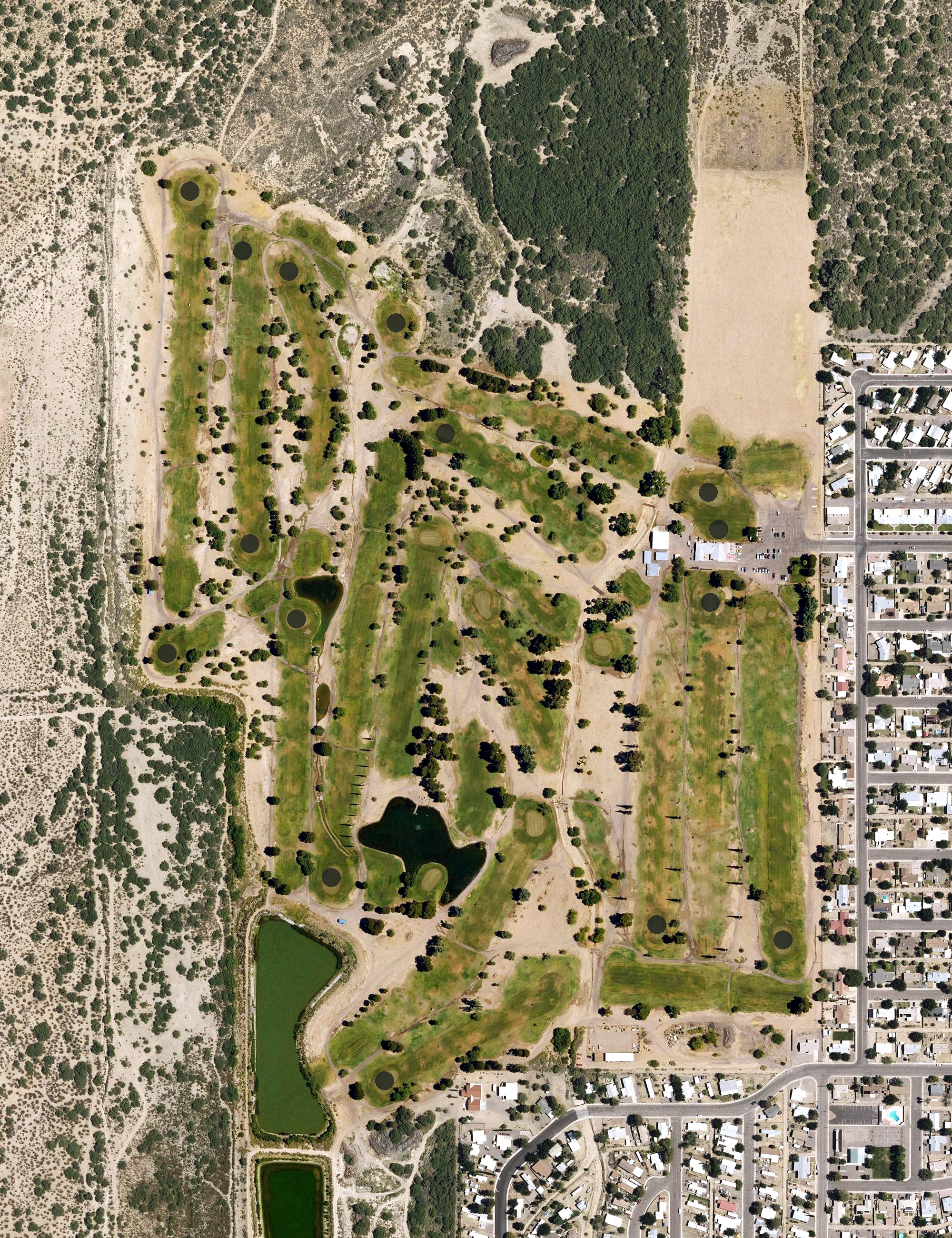 Aerial view of Mount Graham Golf Course, AZ