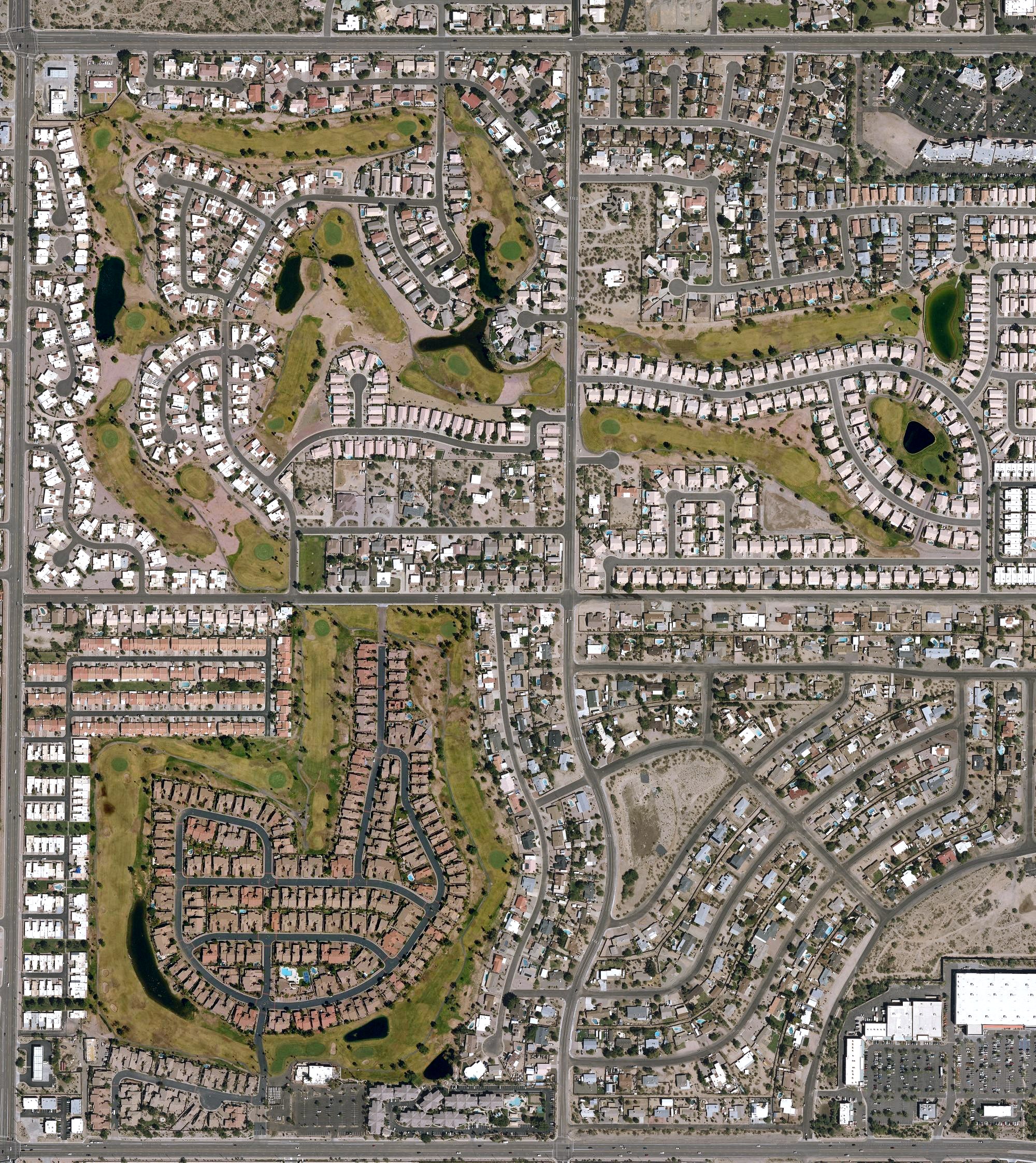 Aerial view of Painted Mountain Golf Course, AZ