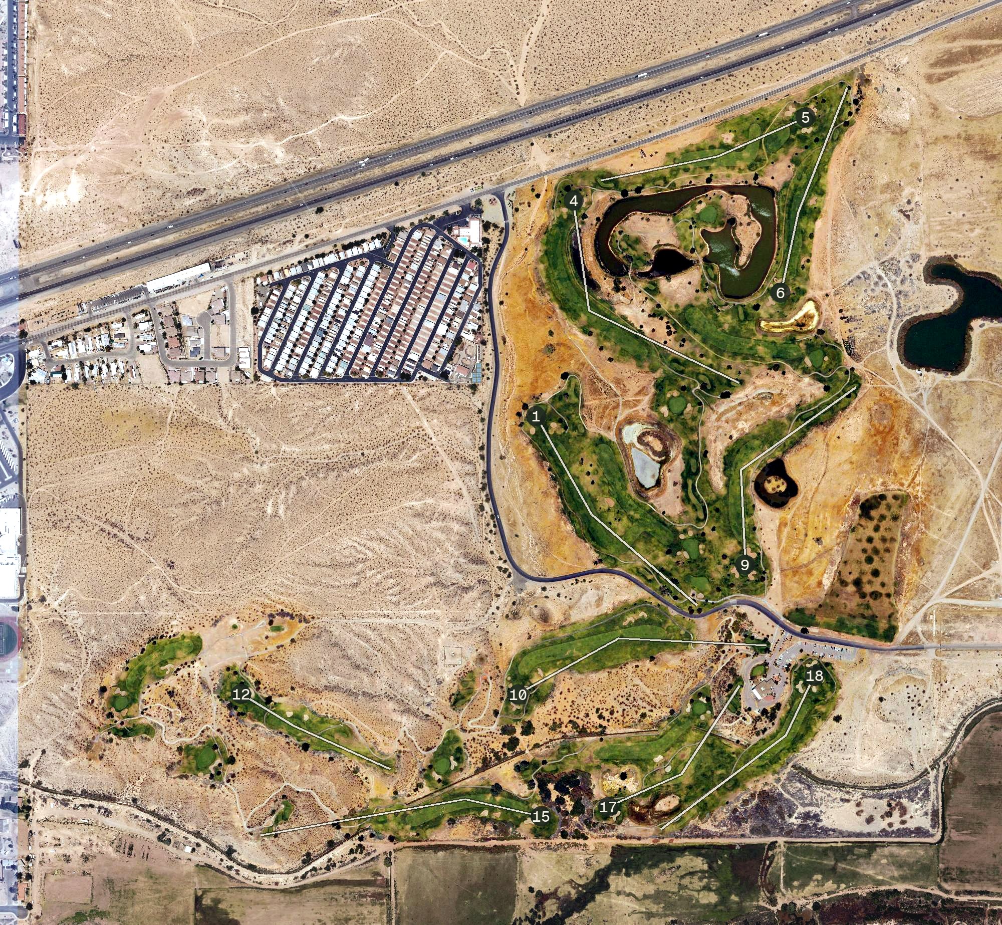 Aerial view of Palms Golf Course, AZ