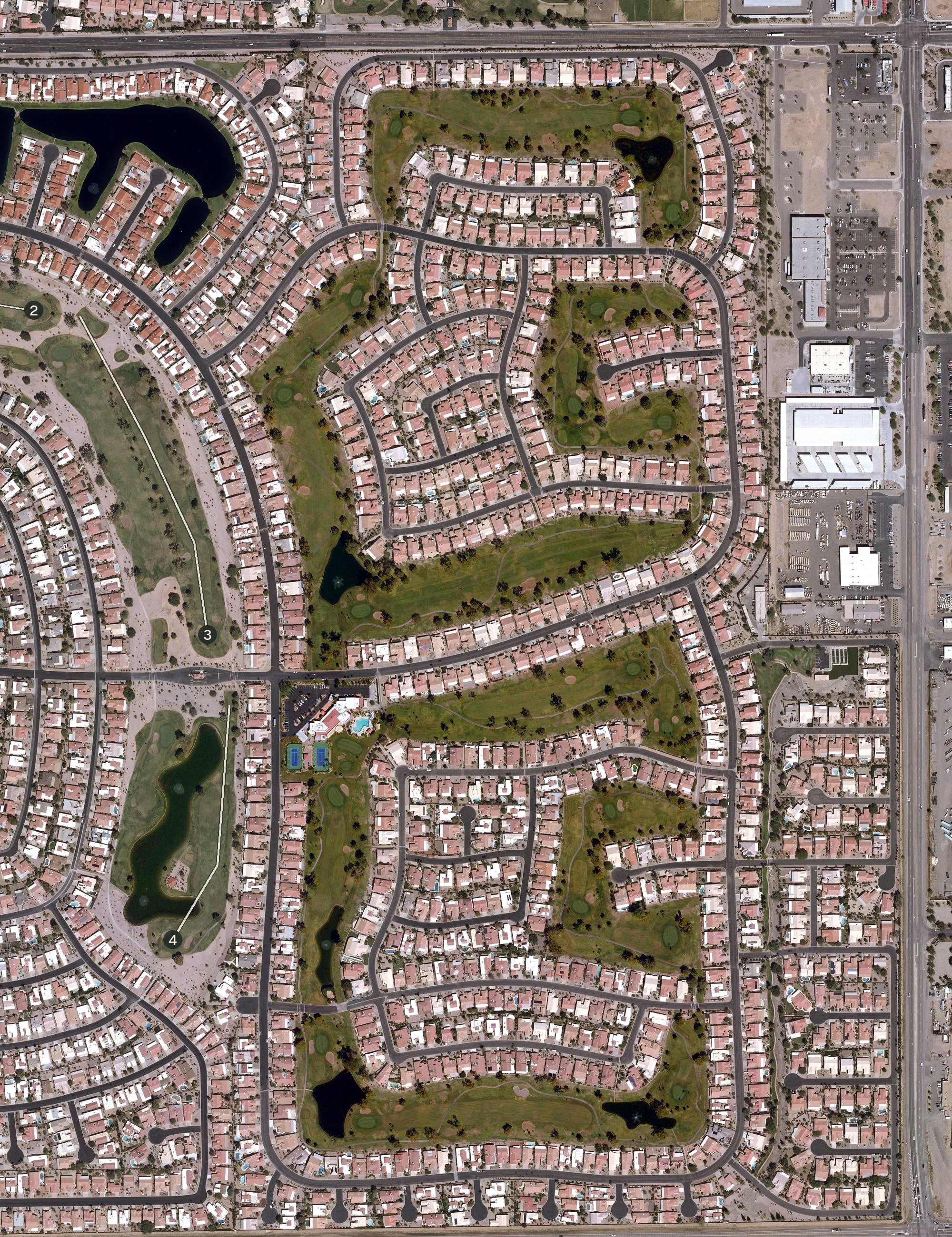 Aerial view of Palo Verde Golf Course, AZ