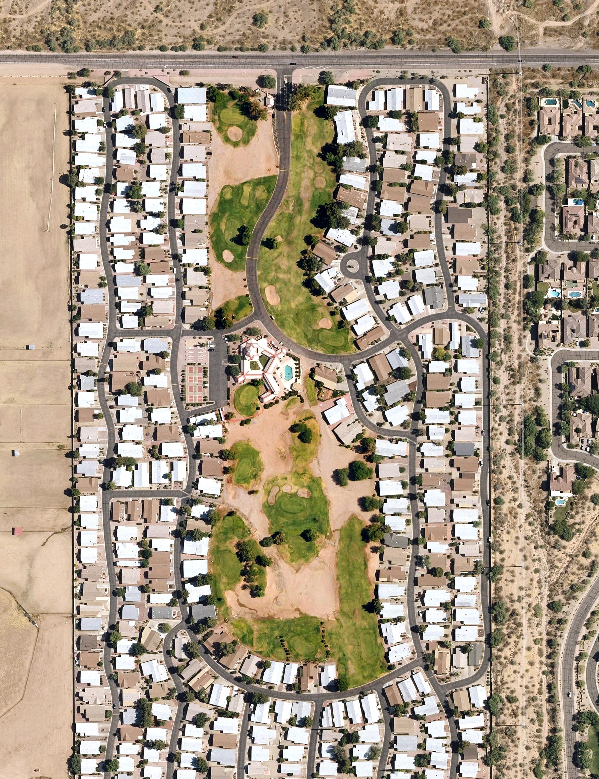 Aerial view of Paradise Peak West Golf Course, AZ