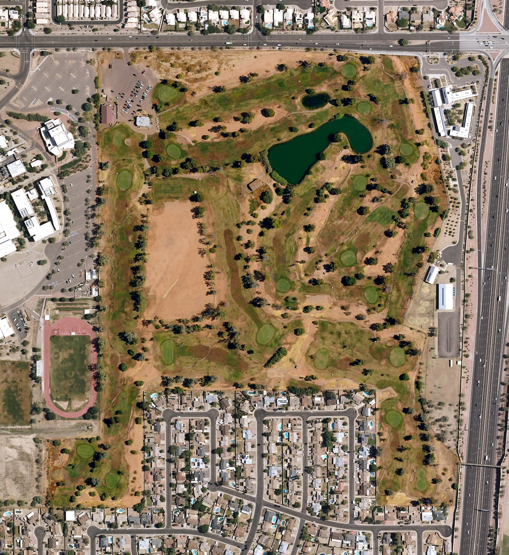 Aerial view of Paradise Valley Park Golf Course (Phoenix), AZ
