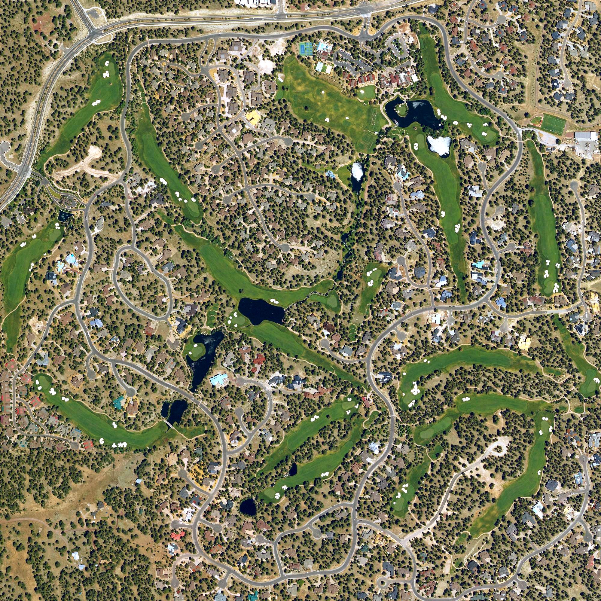 Aerial view of Pine Canyon Golf Course, AZ