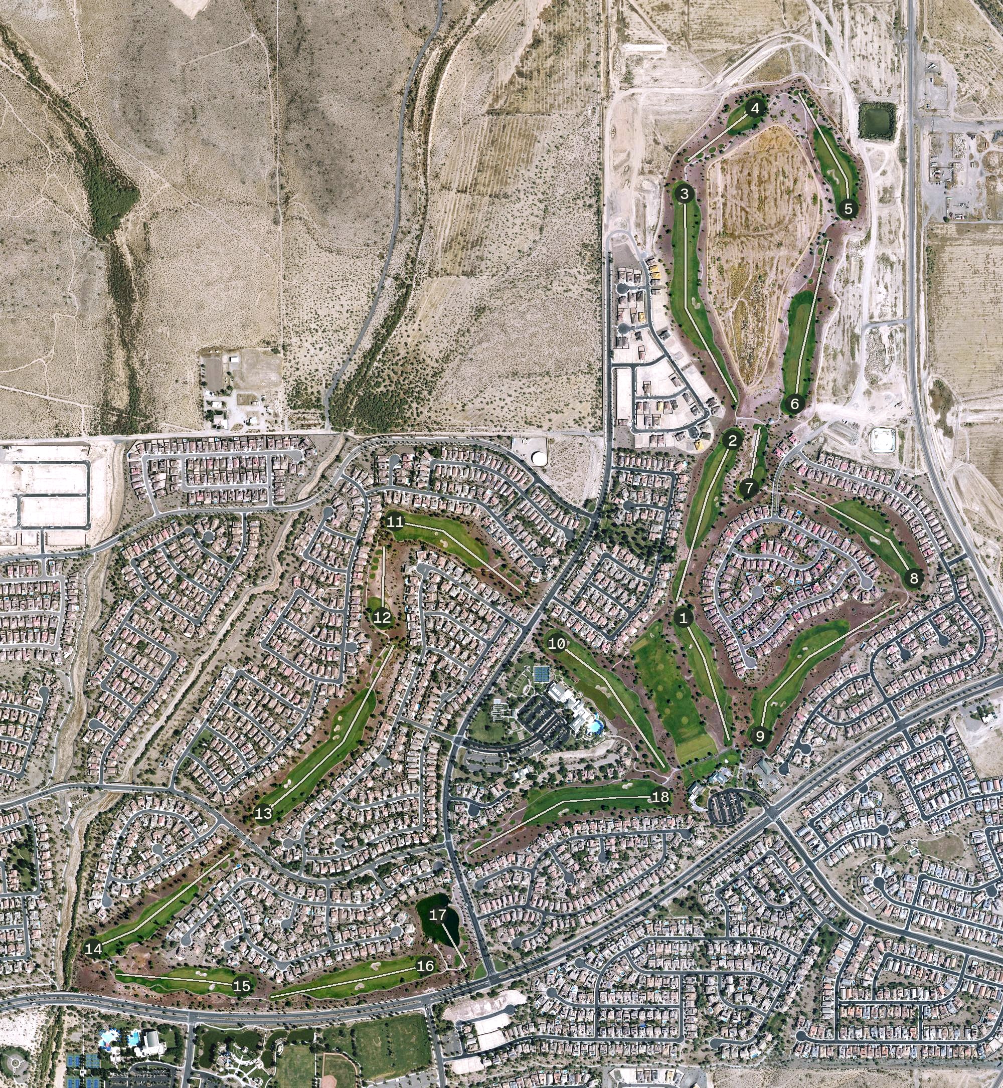Aerial view of Poston Butte Golf Club, AZ