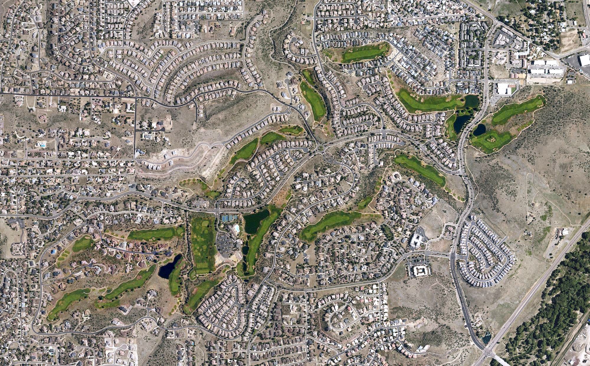 Aerial view of Prescott Lakes Golf Club, AZ