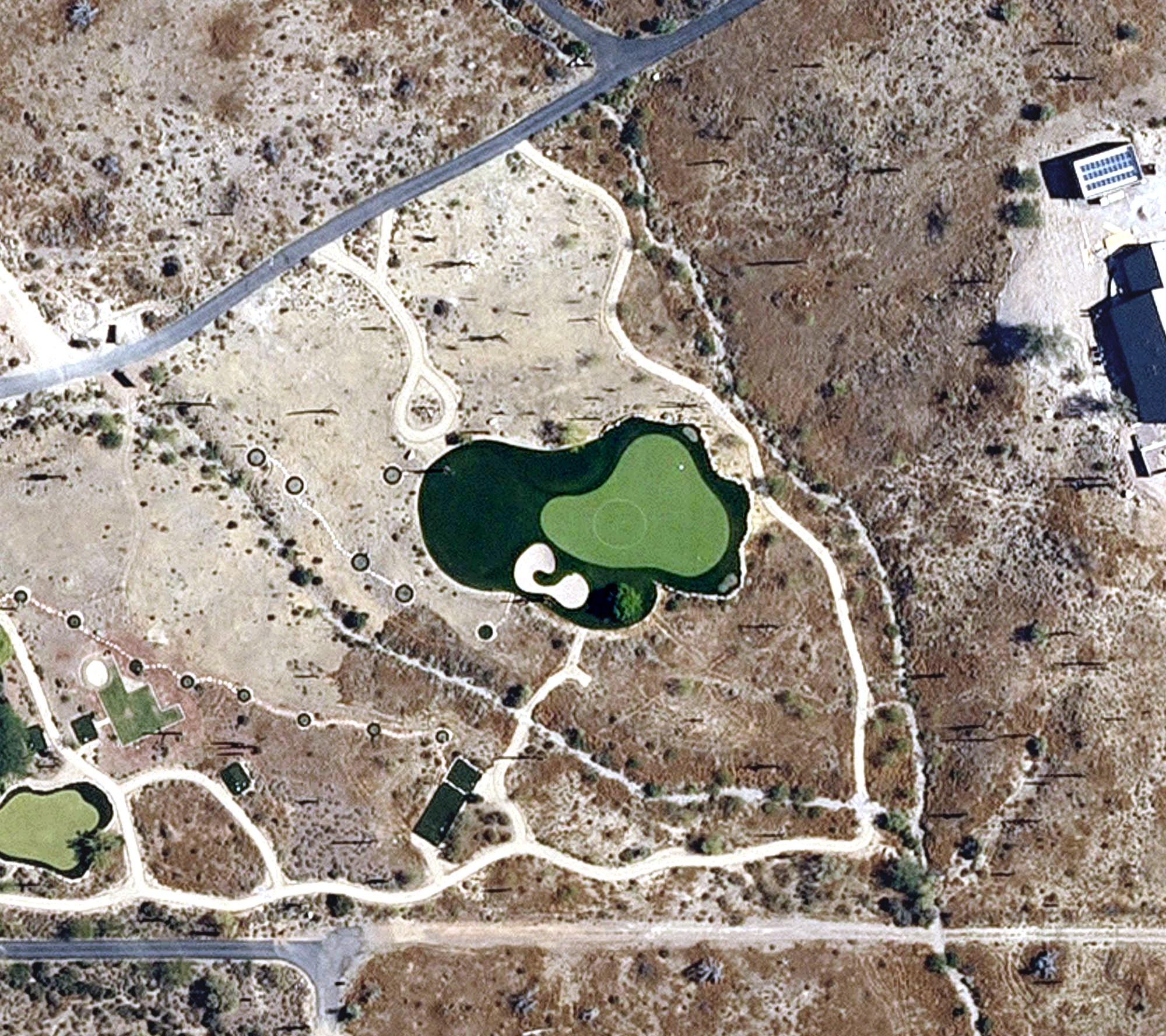 Aerial view of Private golf course, AZ