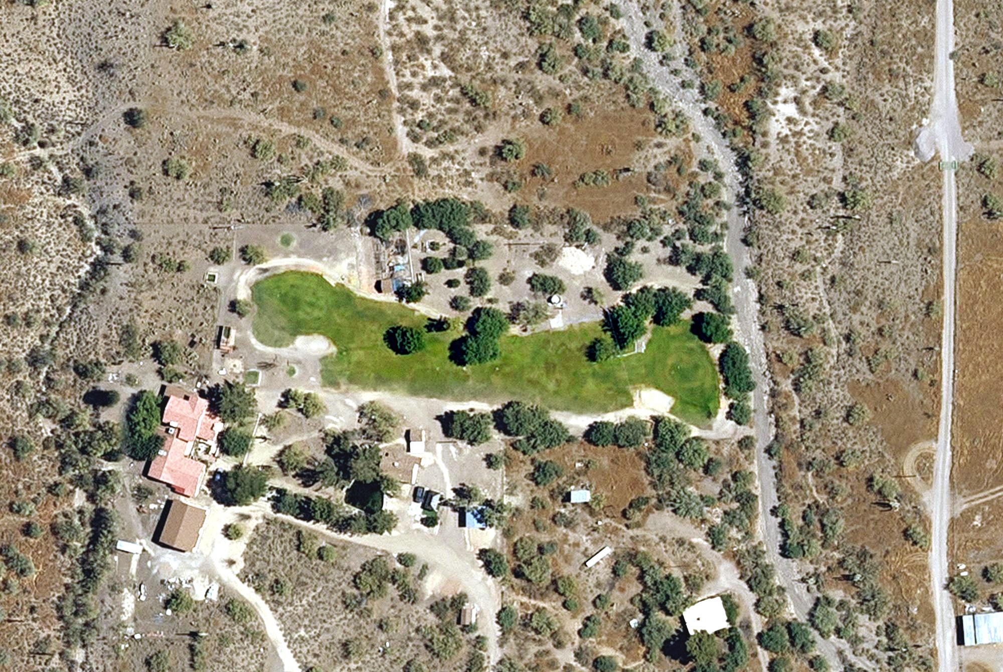 Aerial view of Private golf course, AZ