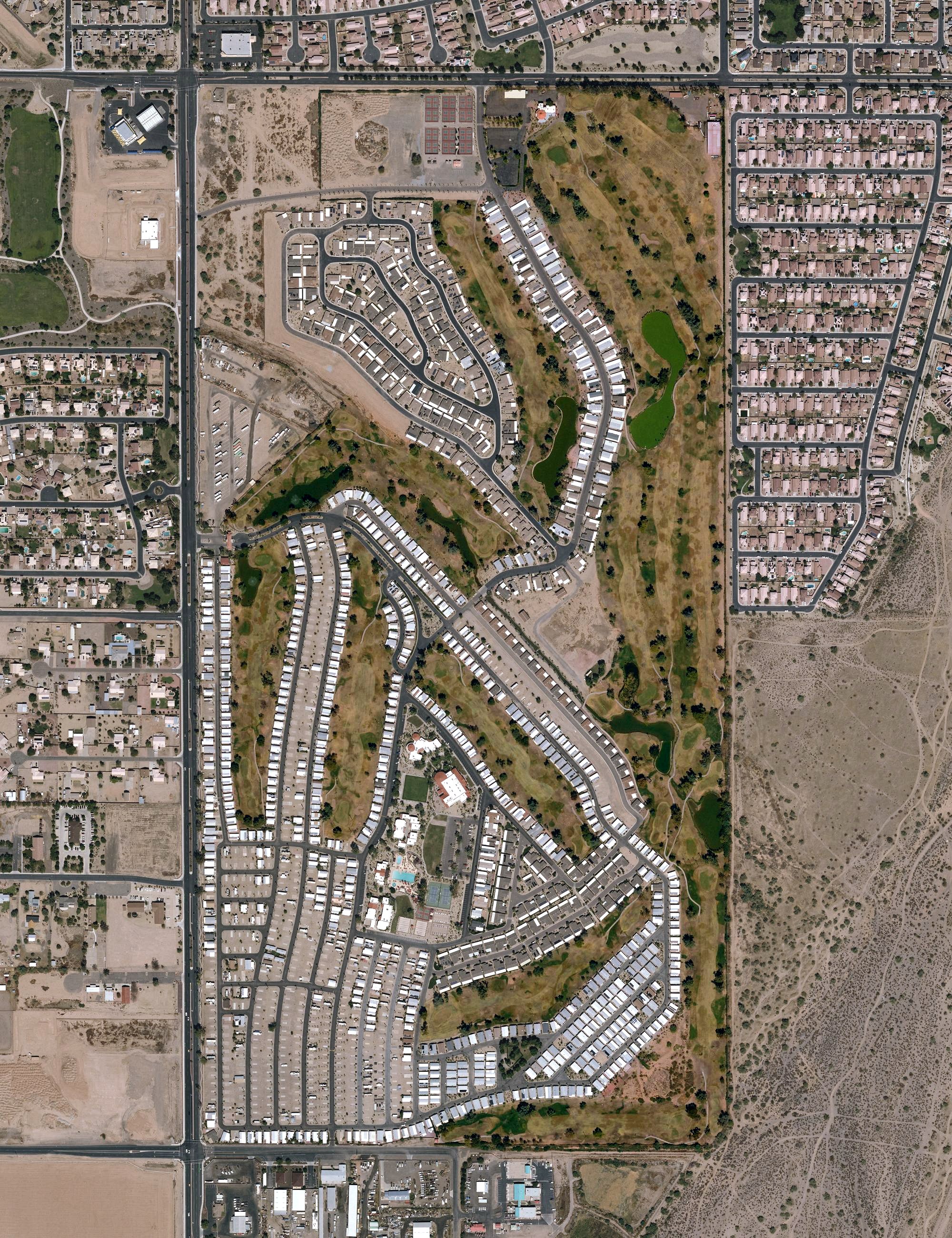 Aerial view of Pueblo El Mirage Golf Club, AZ