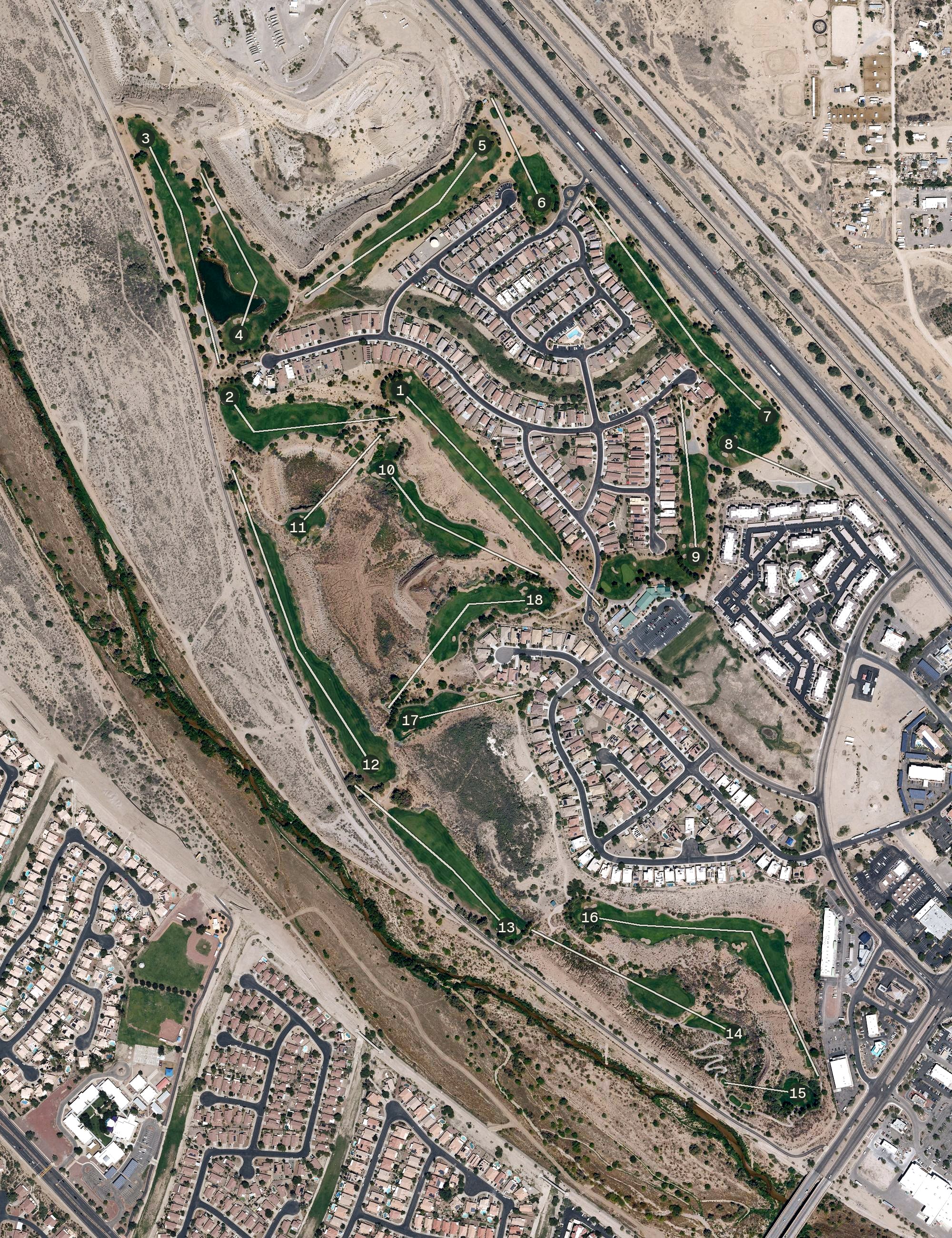 Aerial view of Quarry Pines Golf Club, AZ