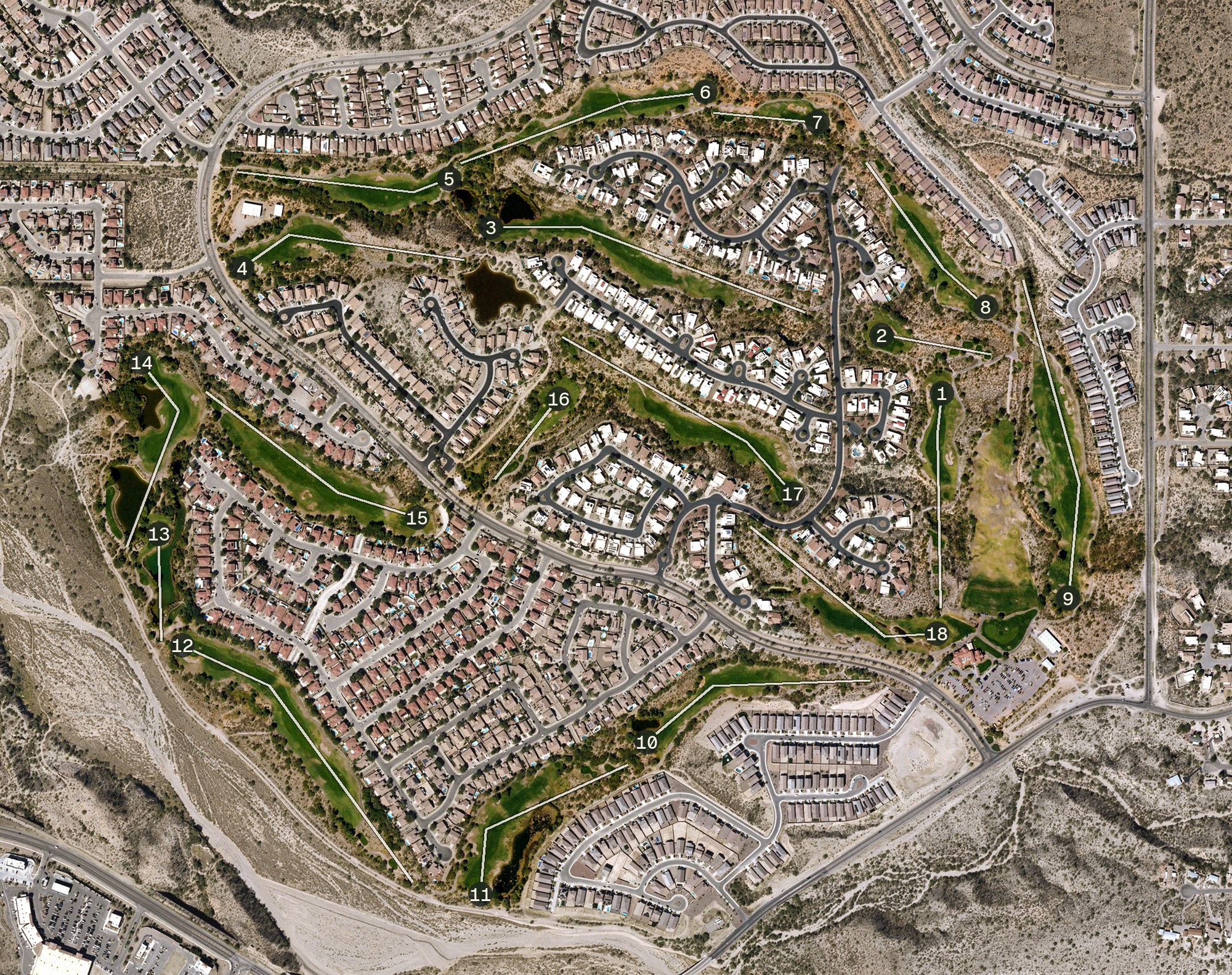 Aerial view of Rancho Del Lago, AZ