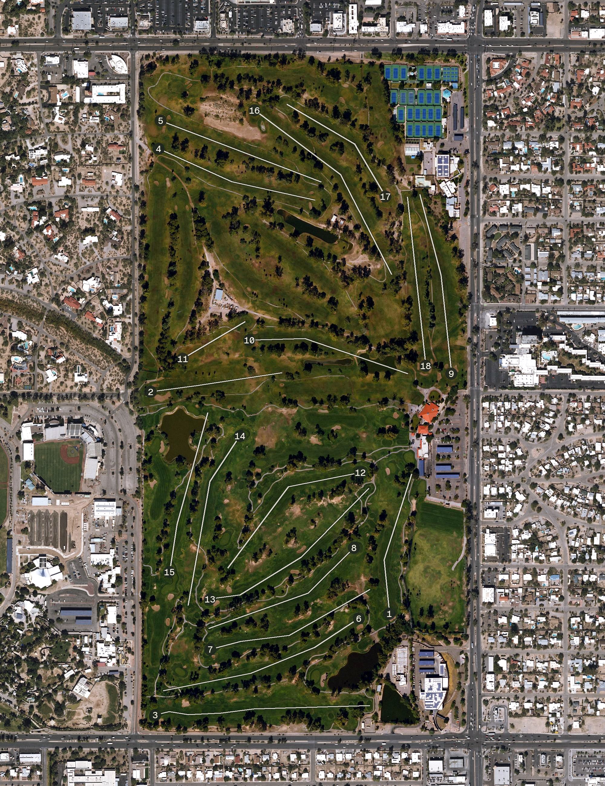 Aerial view of Randolf Golf Complex, AZ