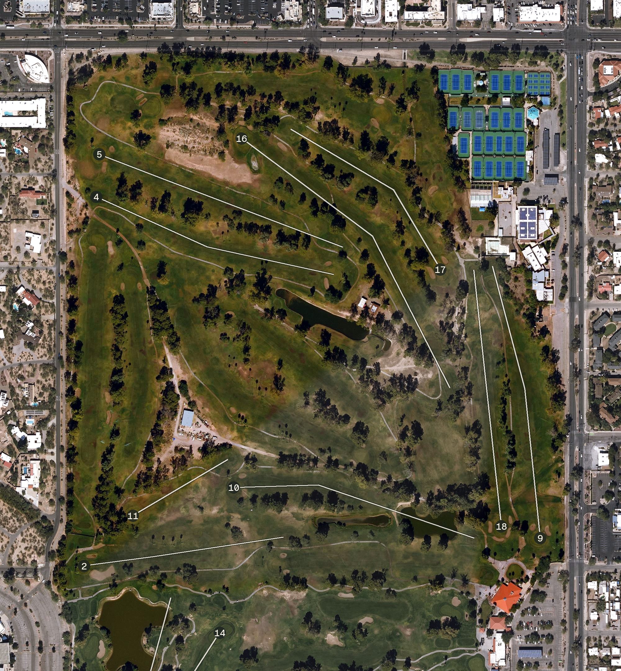 Aerial view of Randolph (North) Course, AZ