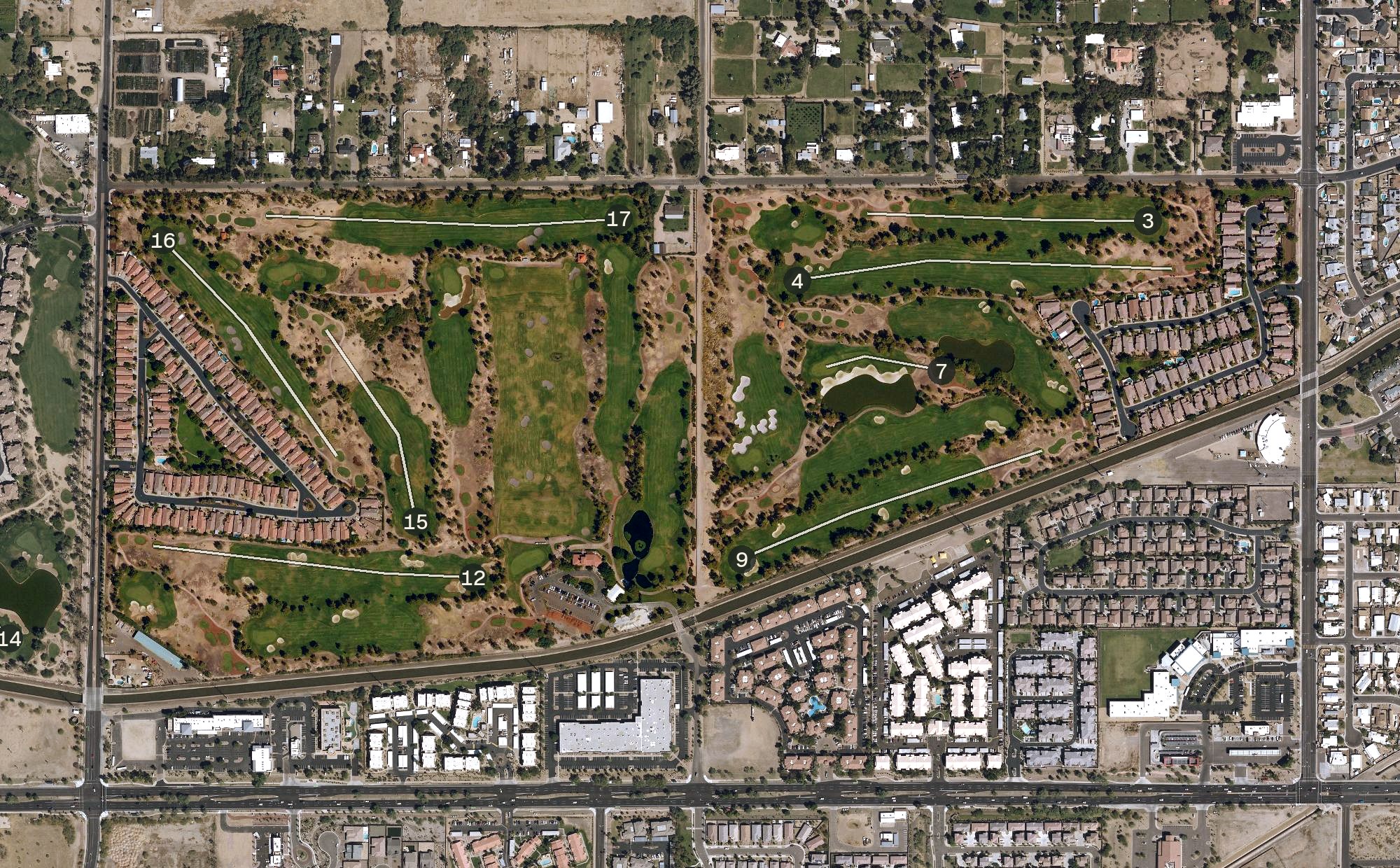 Aerial view of Raven Golf Club - Phoenix, AZ