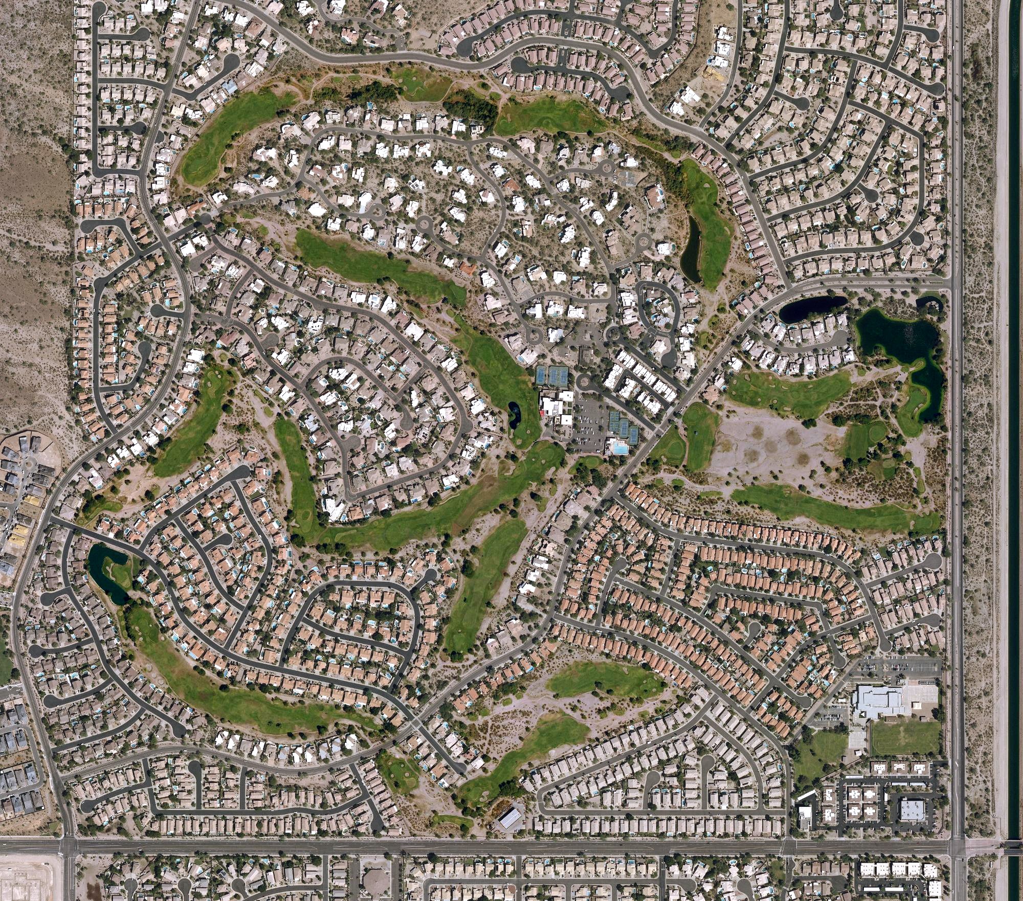 Aerial view of Red Mountain Ranch Country Club, AZ