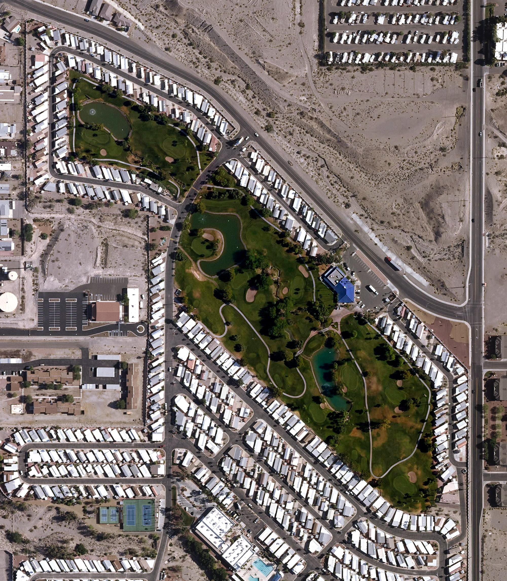 Aerial view of Riverview Resort Golf Course, AZ