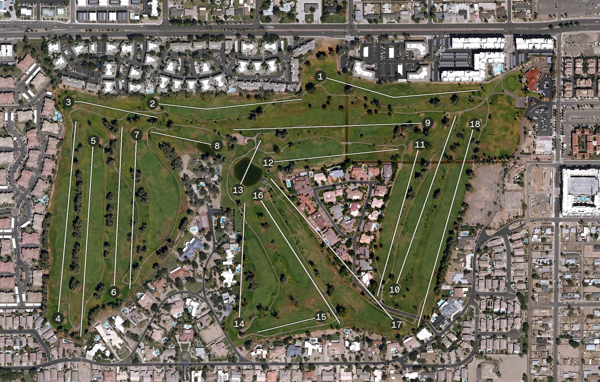 Aerial view of San Marcos Golf Course, AZ