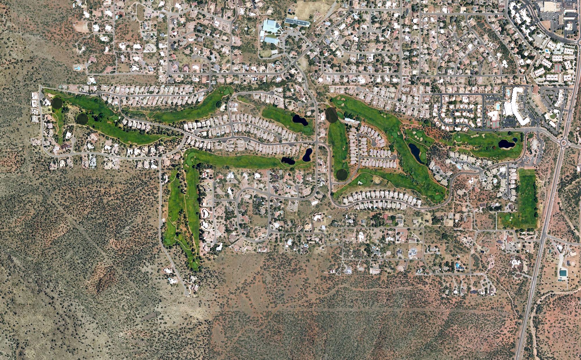 Aerial view of Sedona Golf Resort, AZ