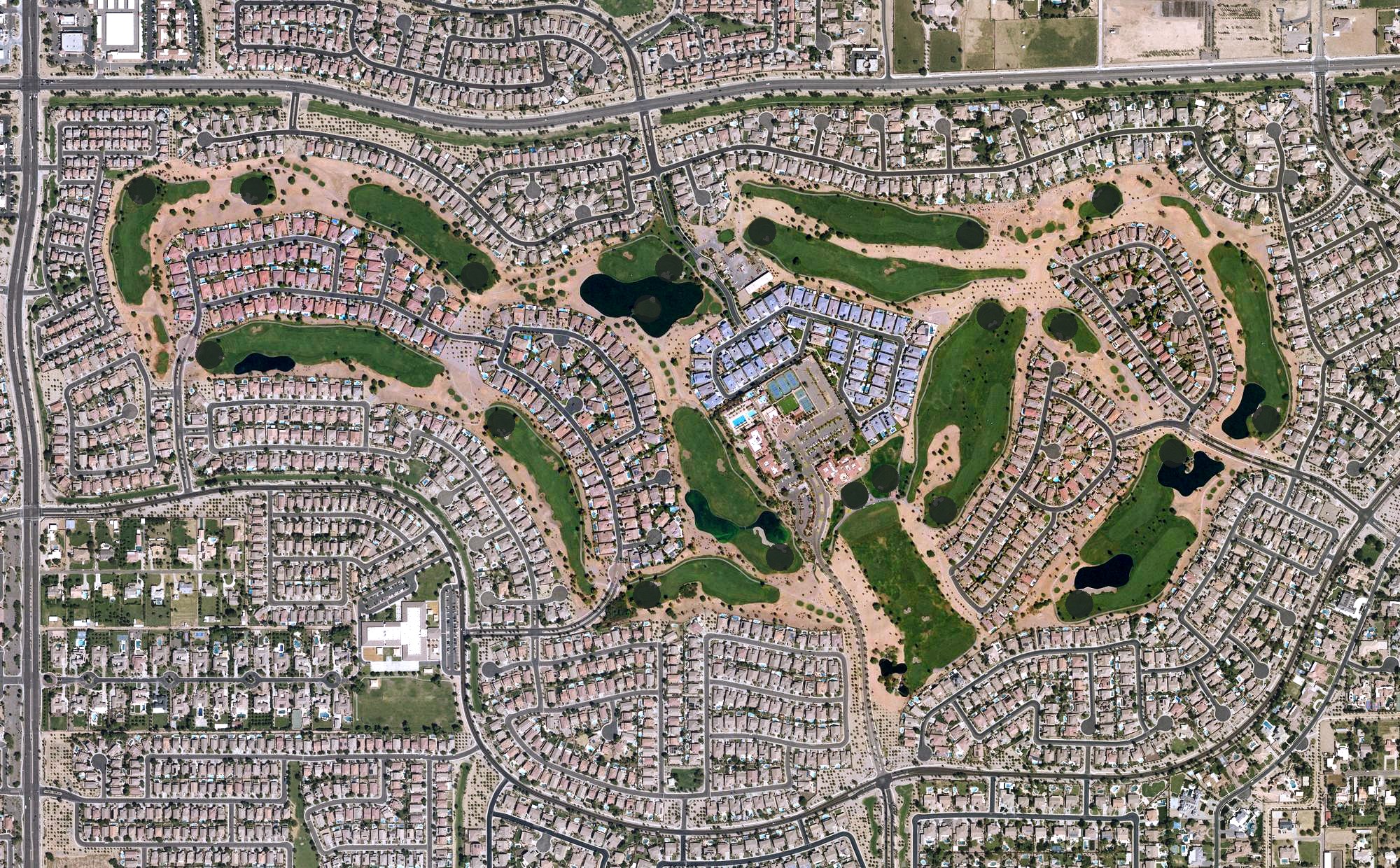 Aerial view of Seville Golf & Country Club, AZ