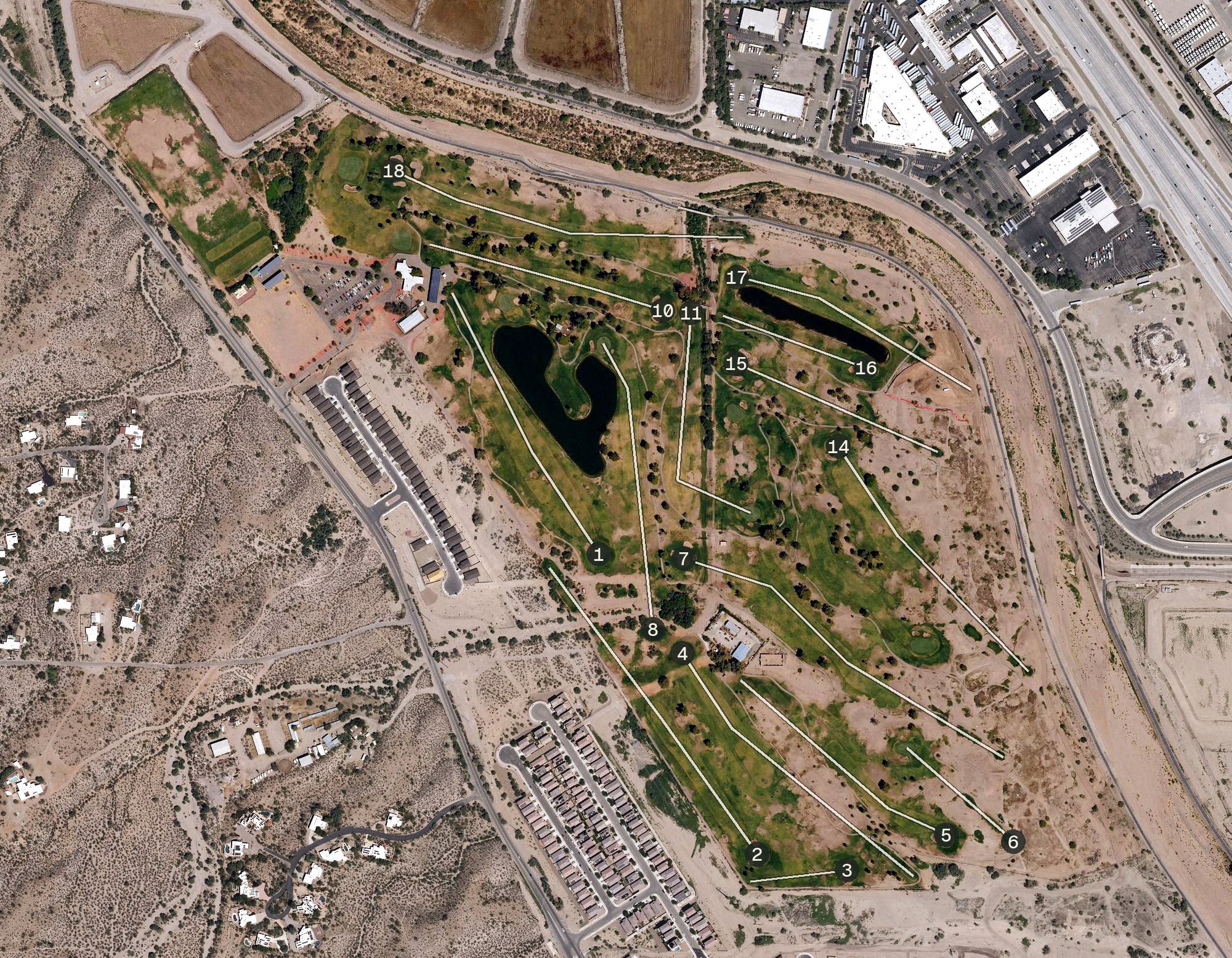 Aerial view of Silverbell Golf Course, AZ