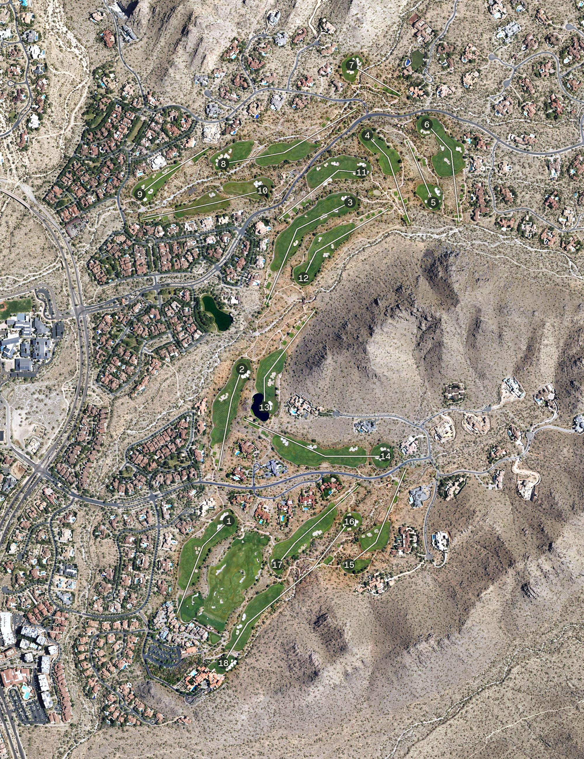 Aerial view of Silverleaf Country Club, AZ