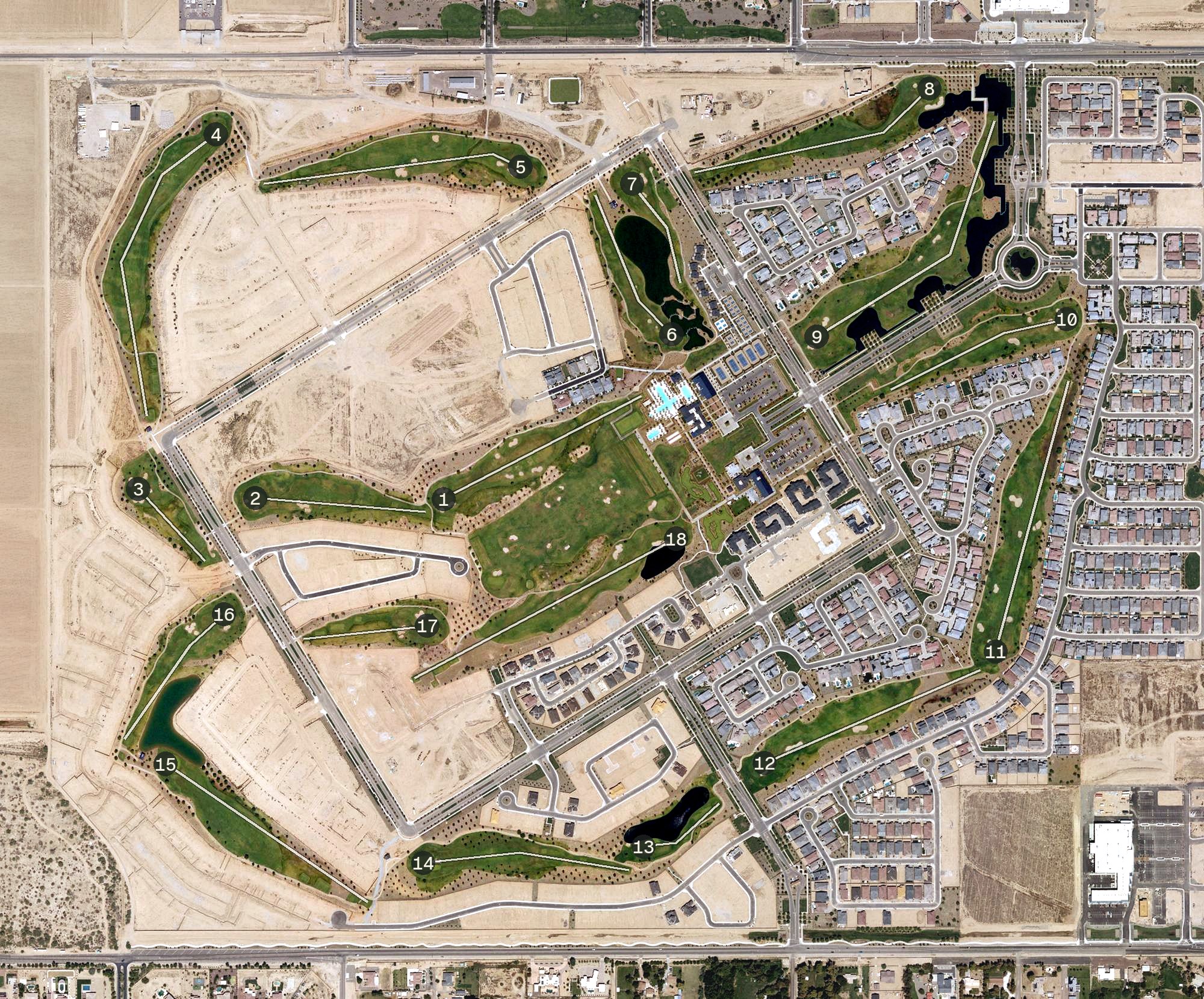 Aerial view of Sterling Grove Golf Course, AZ