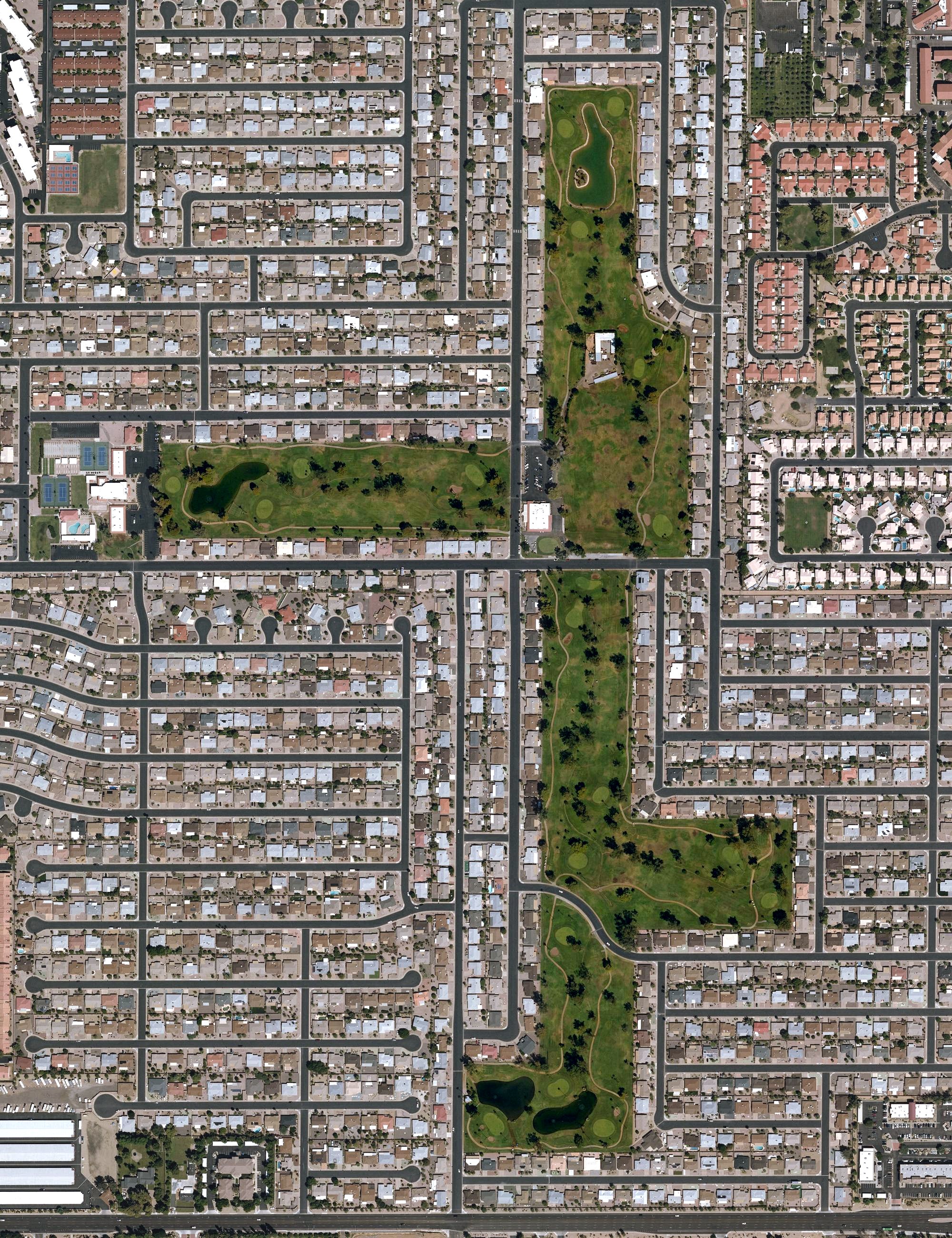 Aerial view of Sunland Village Golf Course, AZ