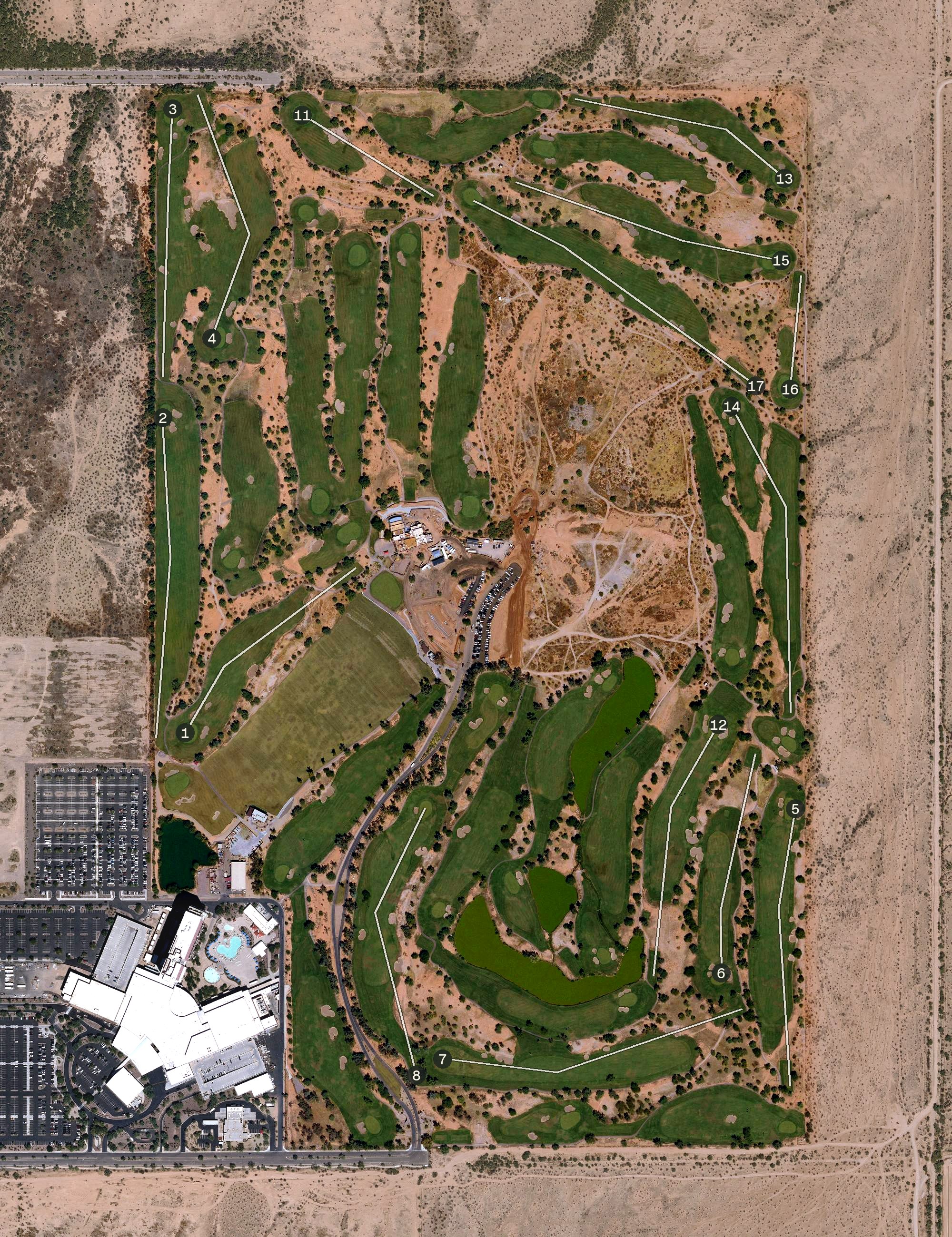 Aerial view of Talking Stick Golf Club, AZ