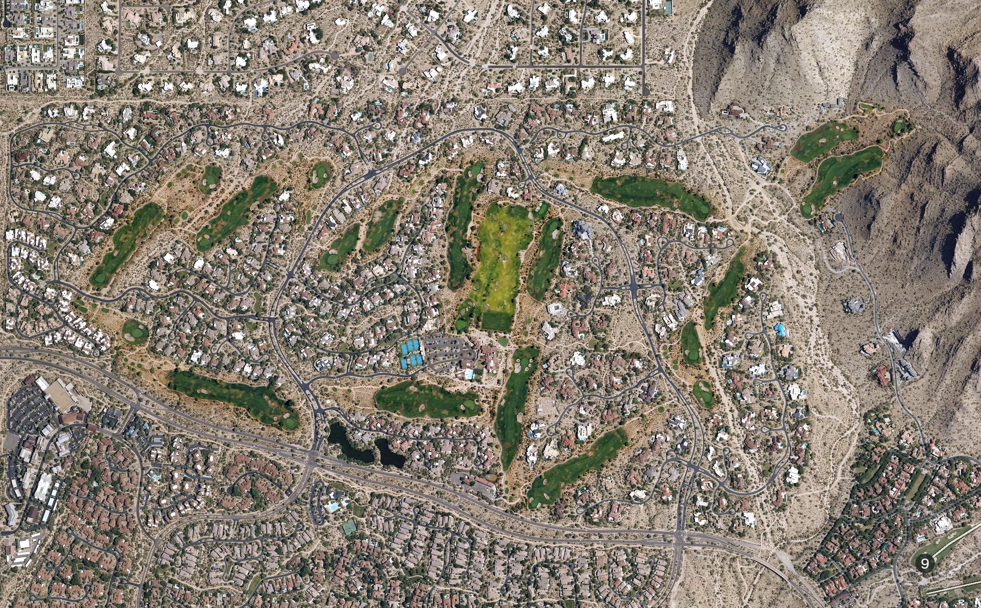 Aerial view of The Country Club at DC Ranch, AZ