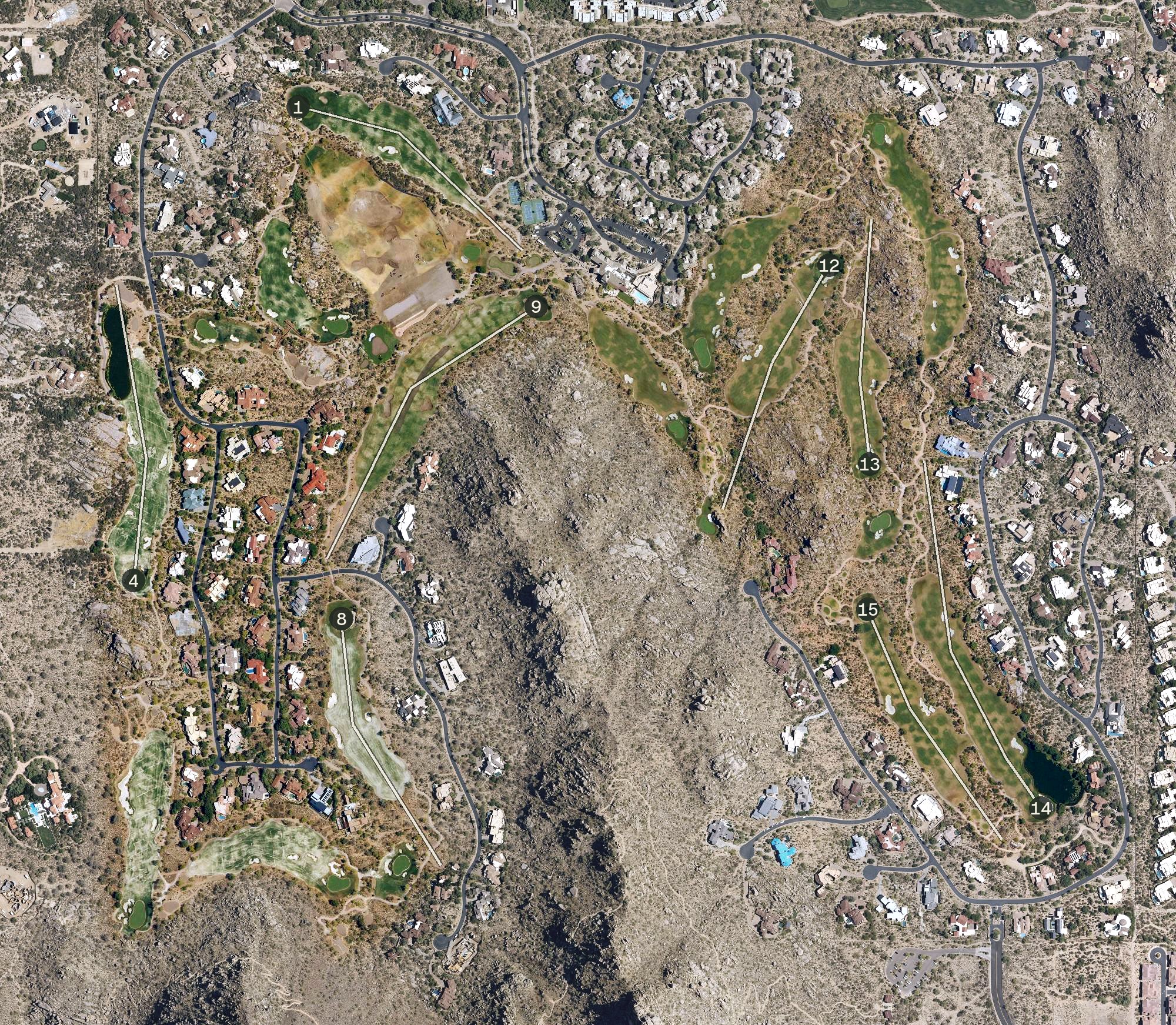 Aerial view of The Estancia Club, AZ