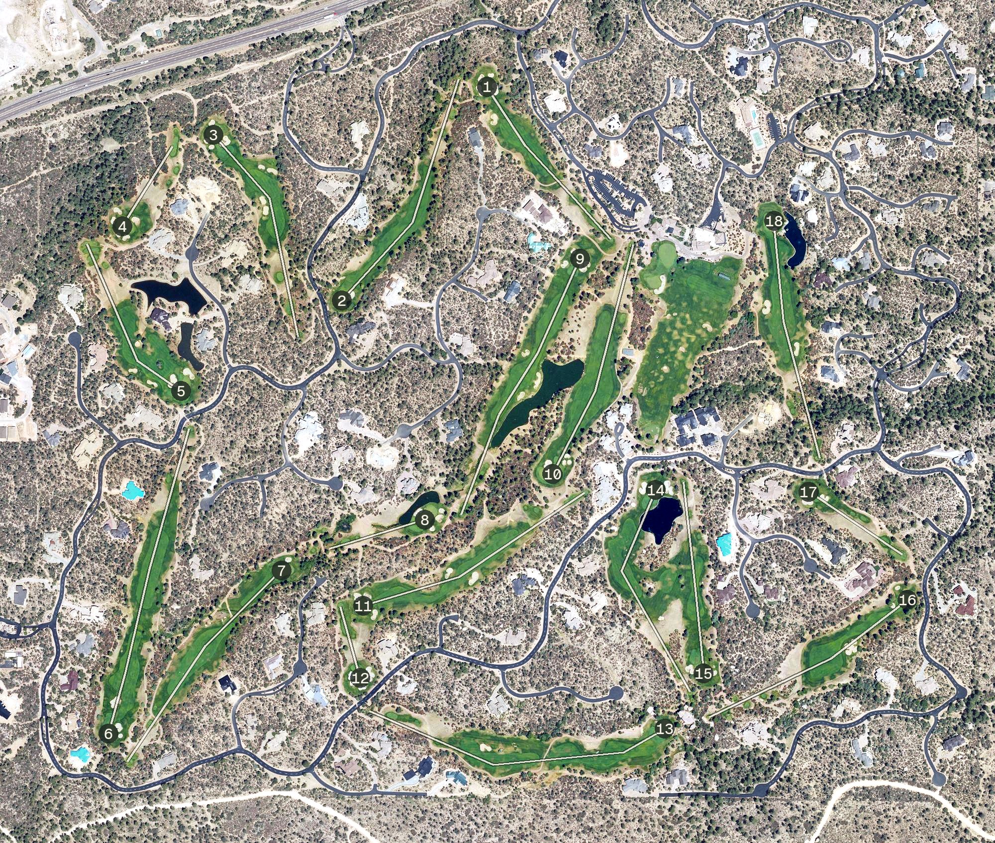 Aerial view of The Rim Golf Club, AZ