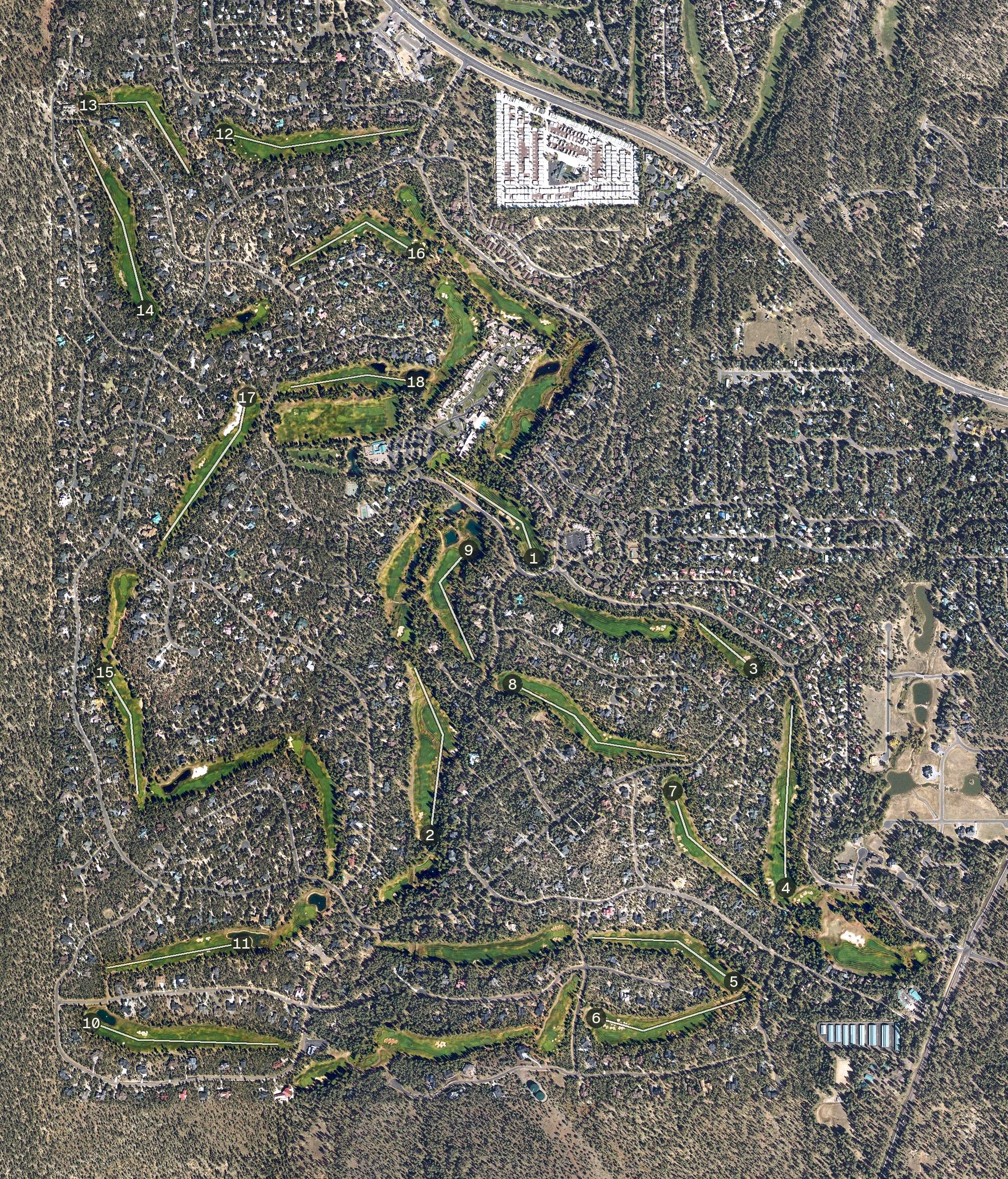 Aerial view of Torreon Golf Course, AZ