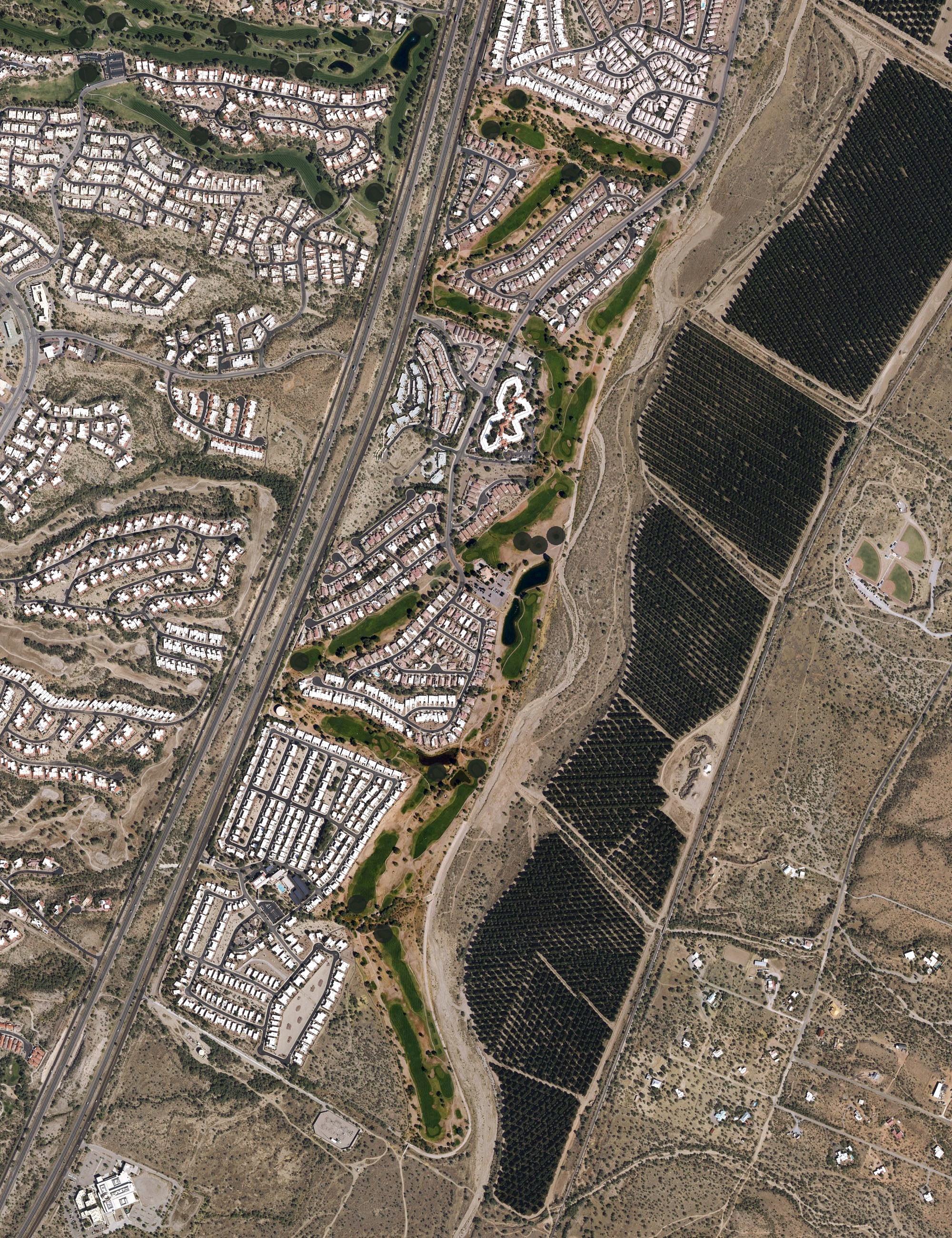 Aerial view of Torres Blancas Golf Club, AZ