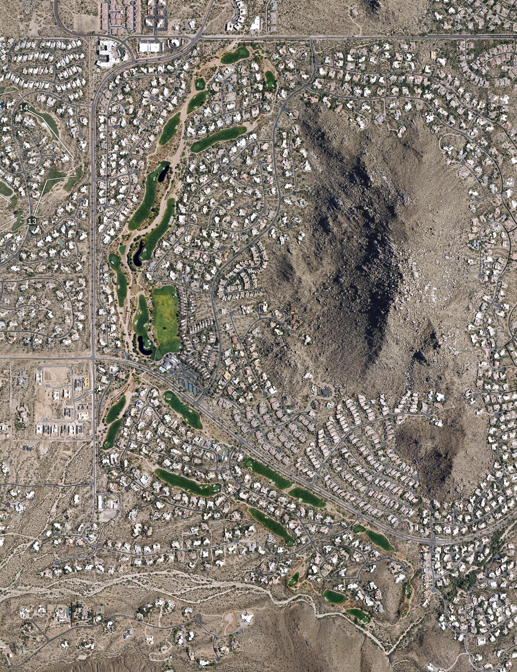 Aerial view of Troon Country Club, AZ