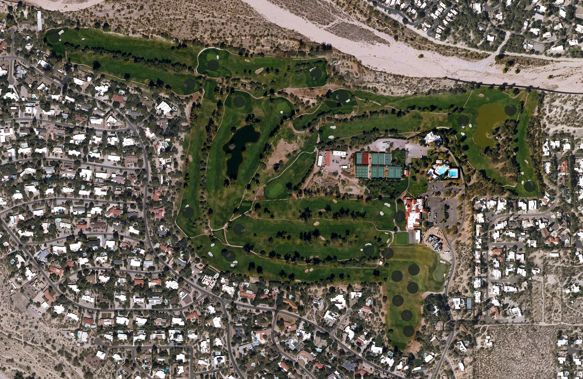 Aerial view of Tucson Country Club, AZ