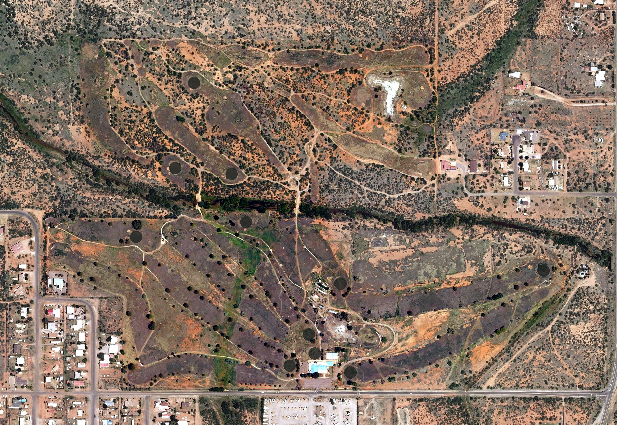 Aerial view of Turquoise Valley Golf Course, AZ