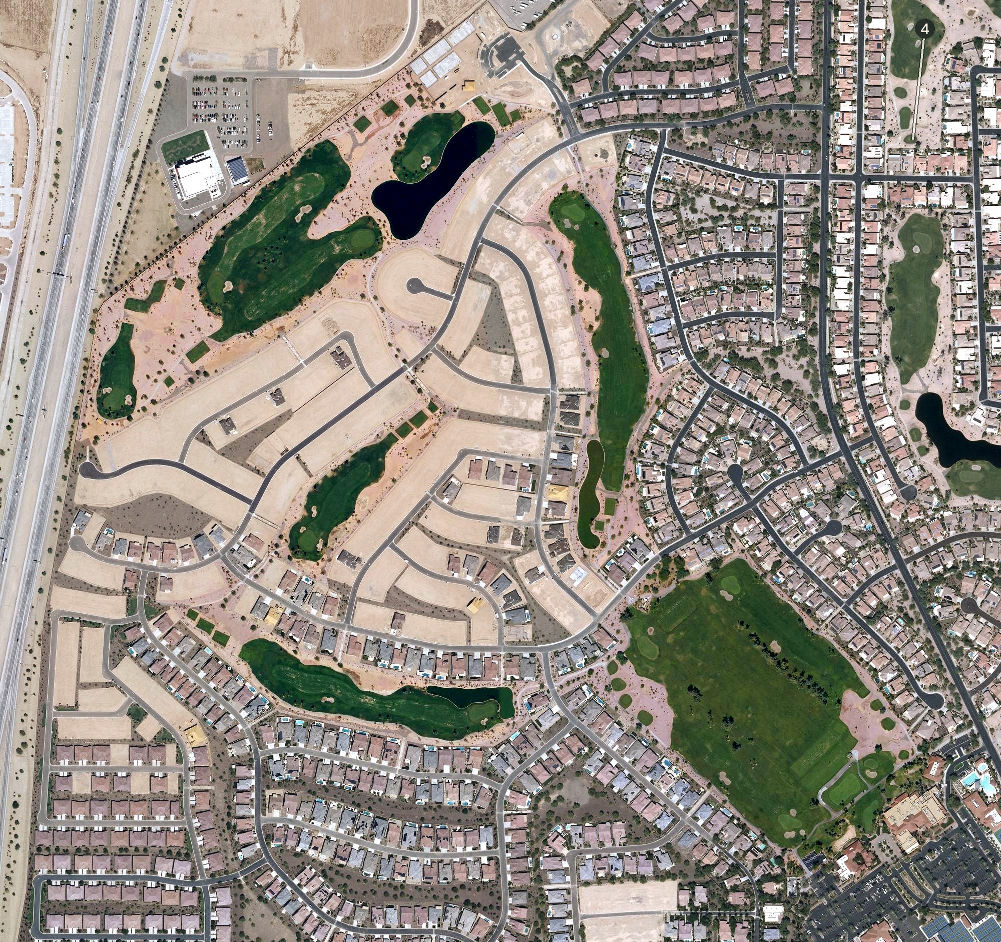 Aerial view of Tuscany Falls Golf Club, AZ